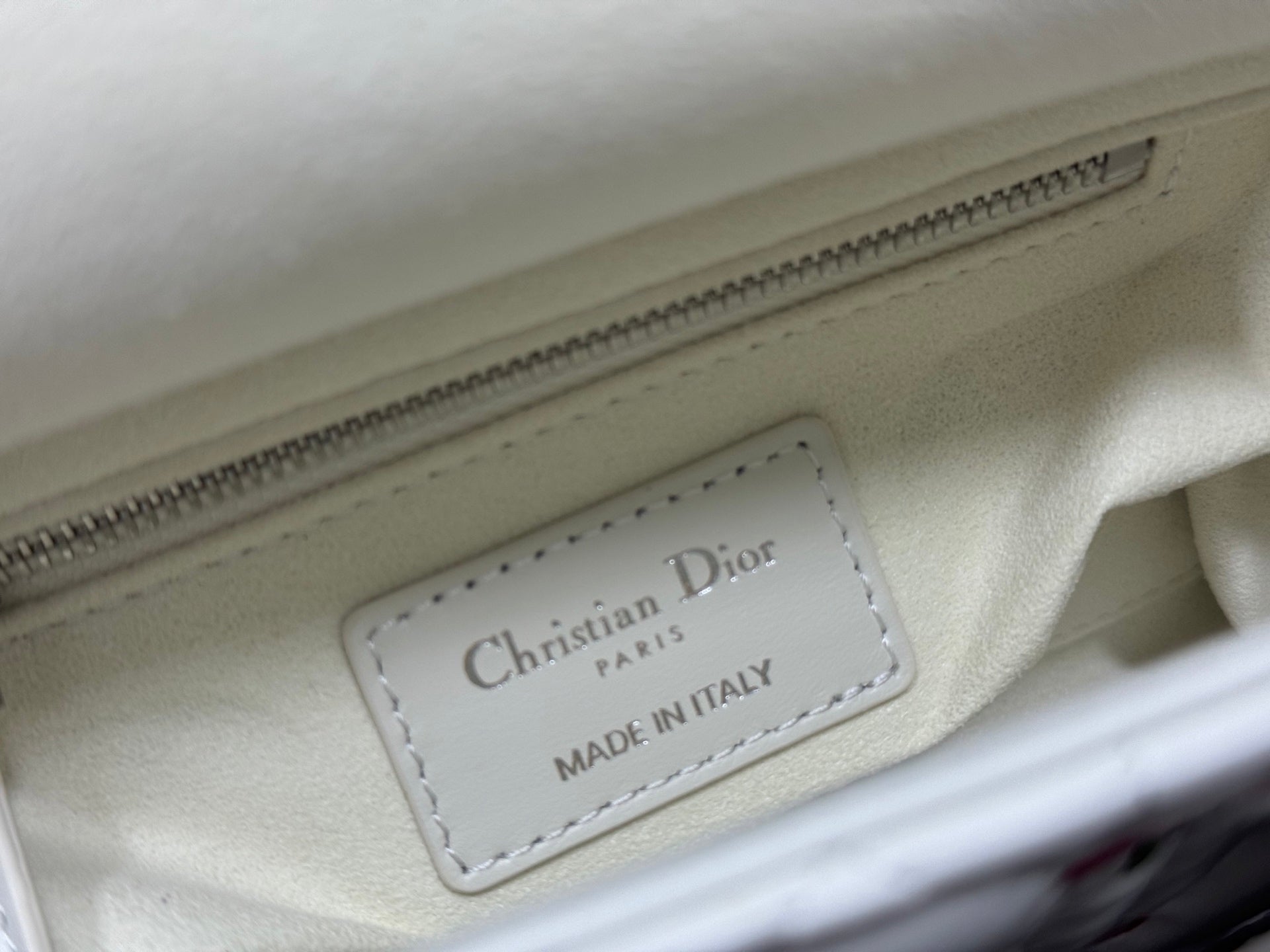 Dior 2026 Bird Flower Bag 17cm White Lambskin 158728