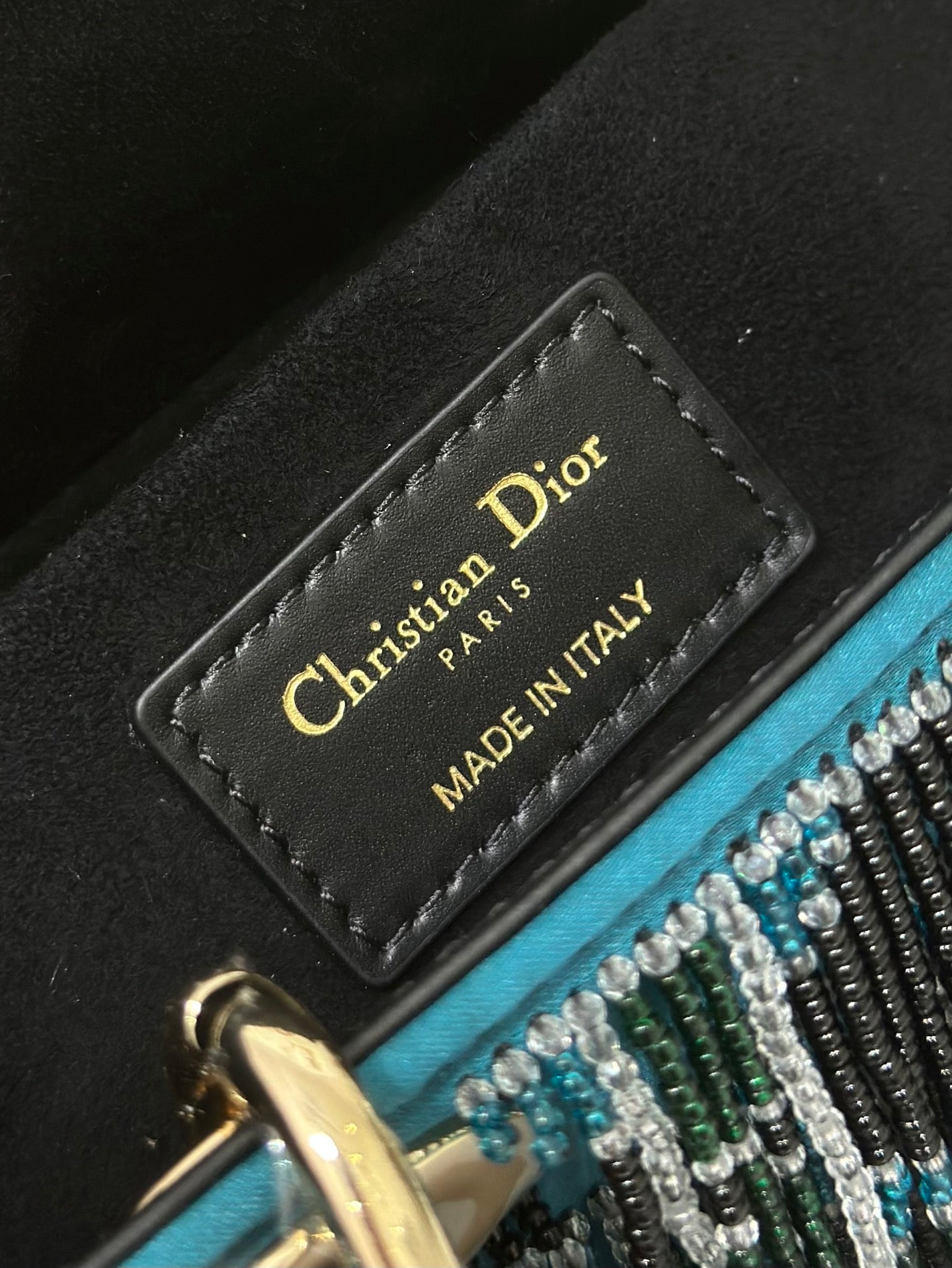 Dior 2026 Lady Dior Embroidered Bag 22cm Leather