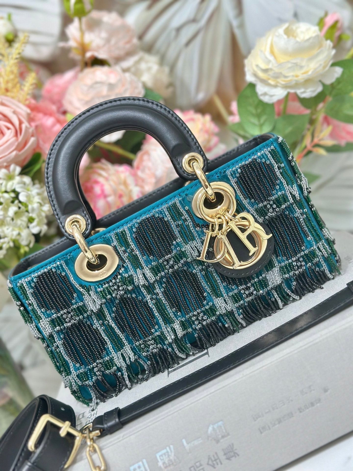 Dior 2026 Lady Dior Embroidered Bag 22cm Leather