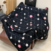 CC 25 Scarf 140cm Black Pink White Cashmere 293175