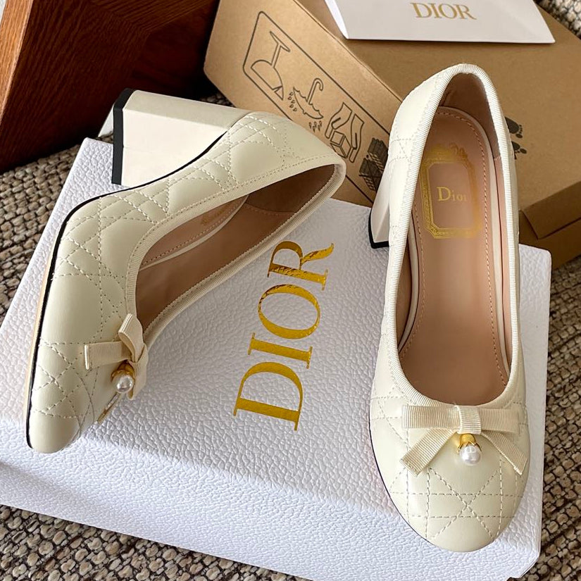 Dior 2026 Cannage Pumps 80mm Sheepskin 975497