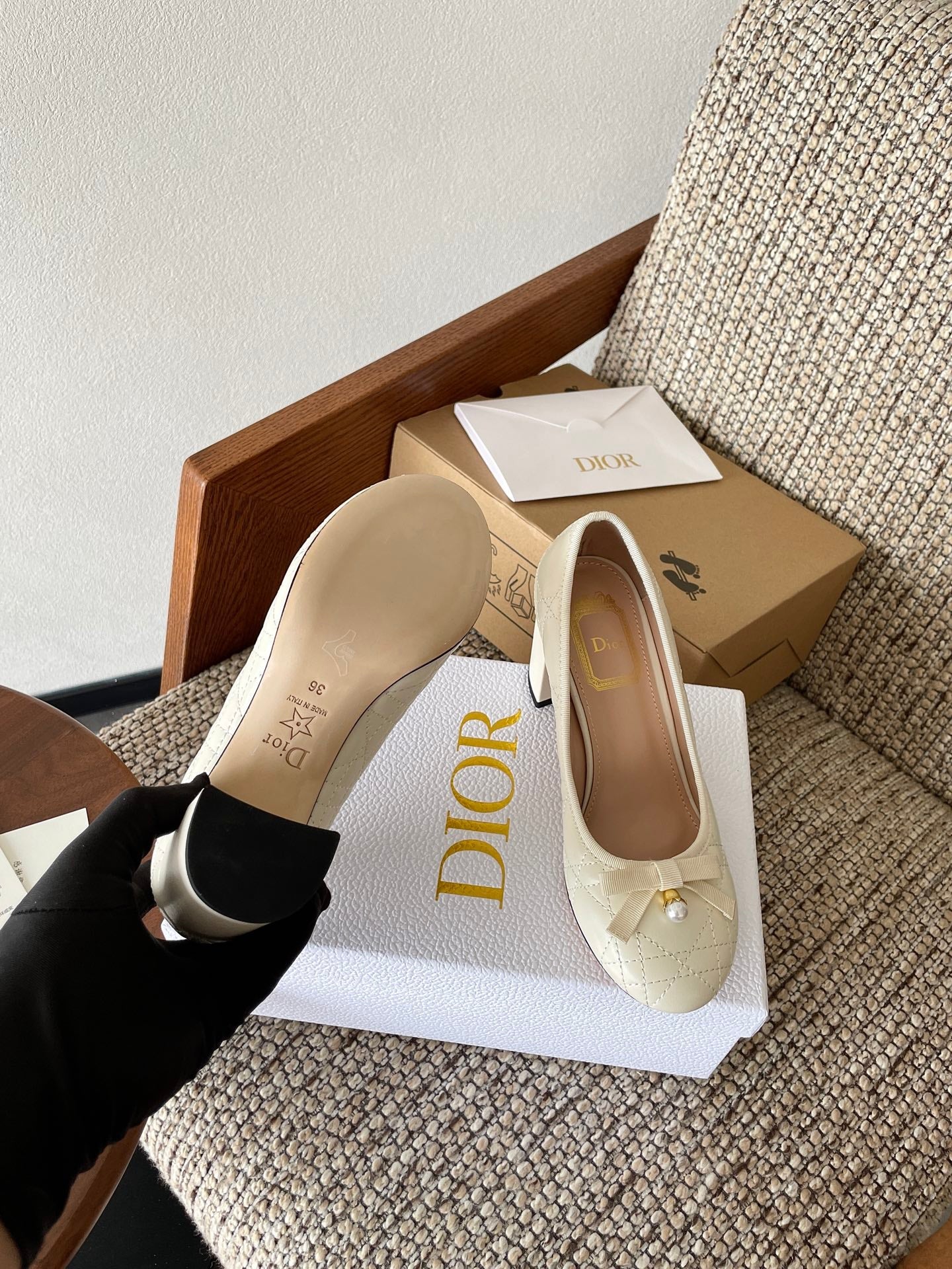 Dior 2026 Cannage Pumps 80mm Sheepskin 975497