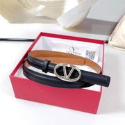 The Bold Edition Belt 20mm Black Brown Calfskin Silver Buckle