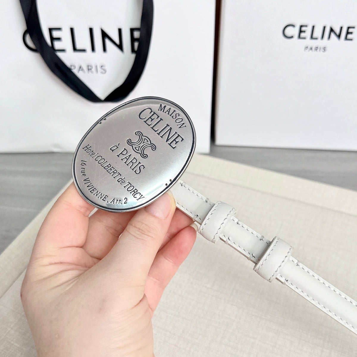Celine 2026 Little Maison Belt 13mm Leather 205097