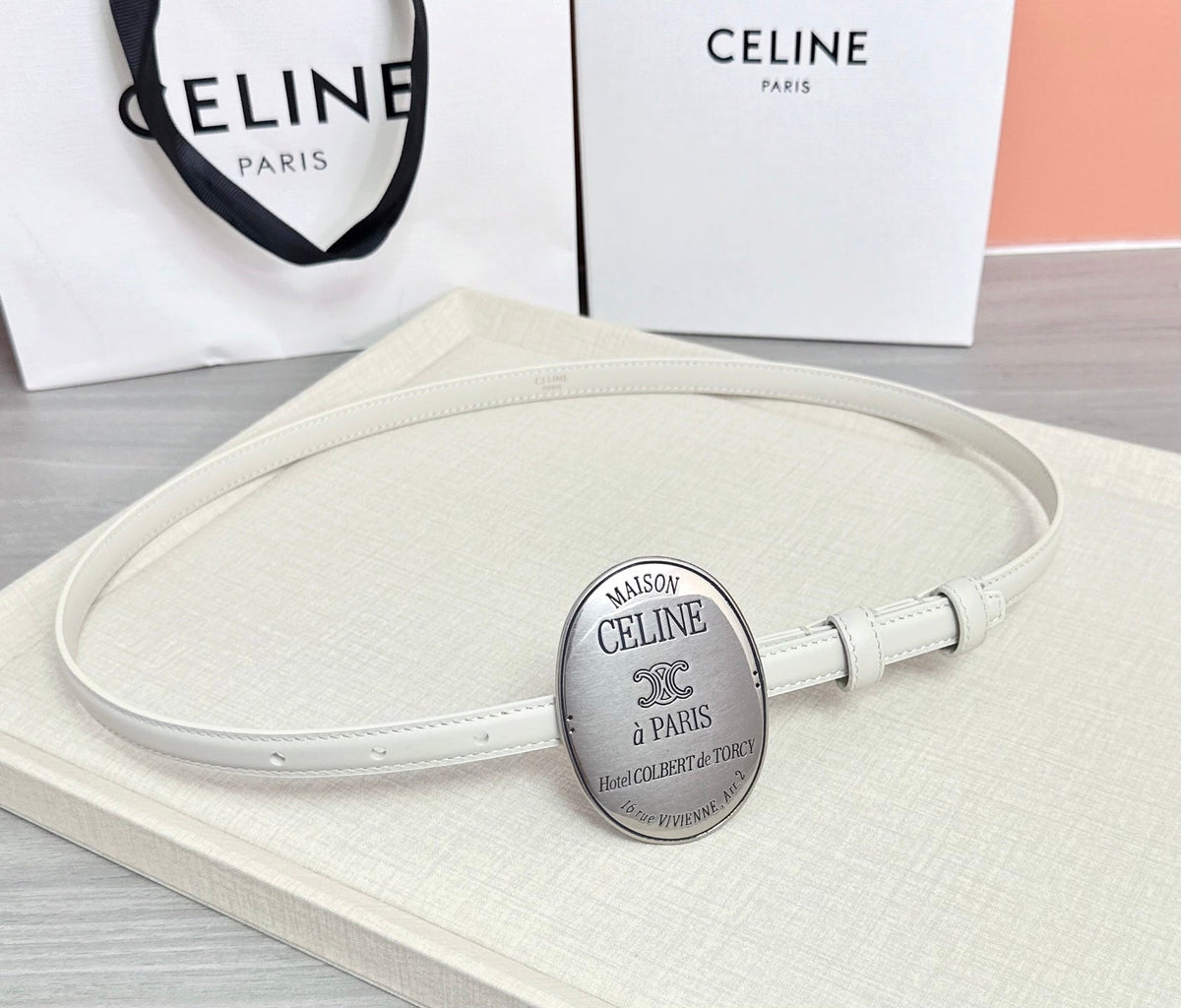 Celine 2026 Little Maison Belt 13mm Leather 205097