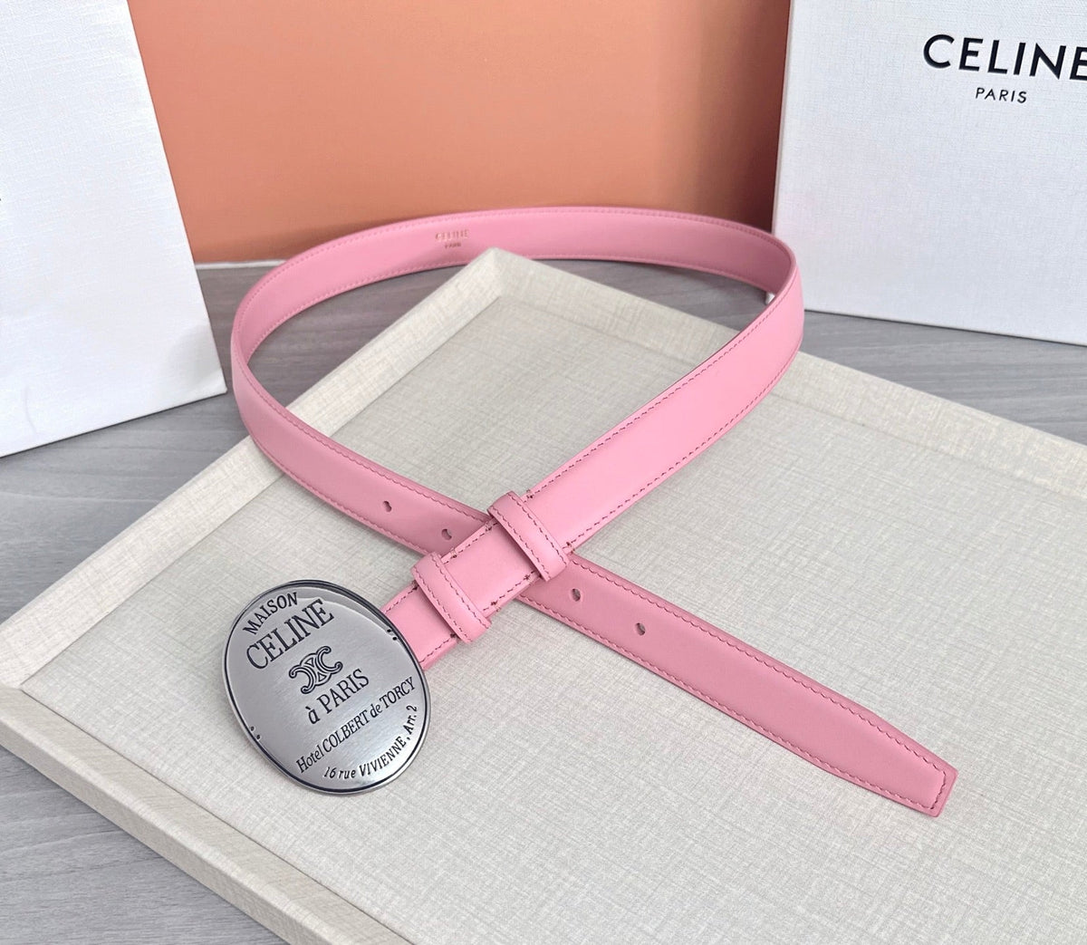 Celine 2026 Maison Paris Belt 25mm Leather 205170