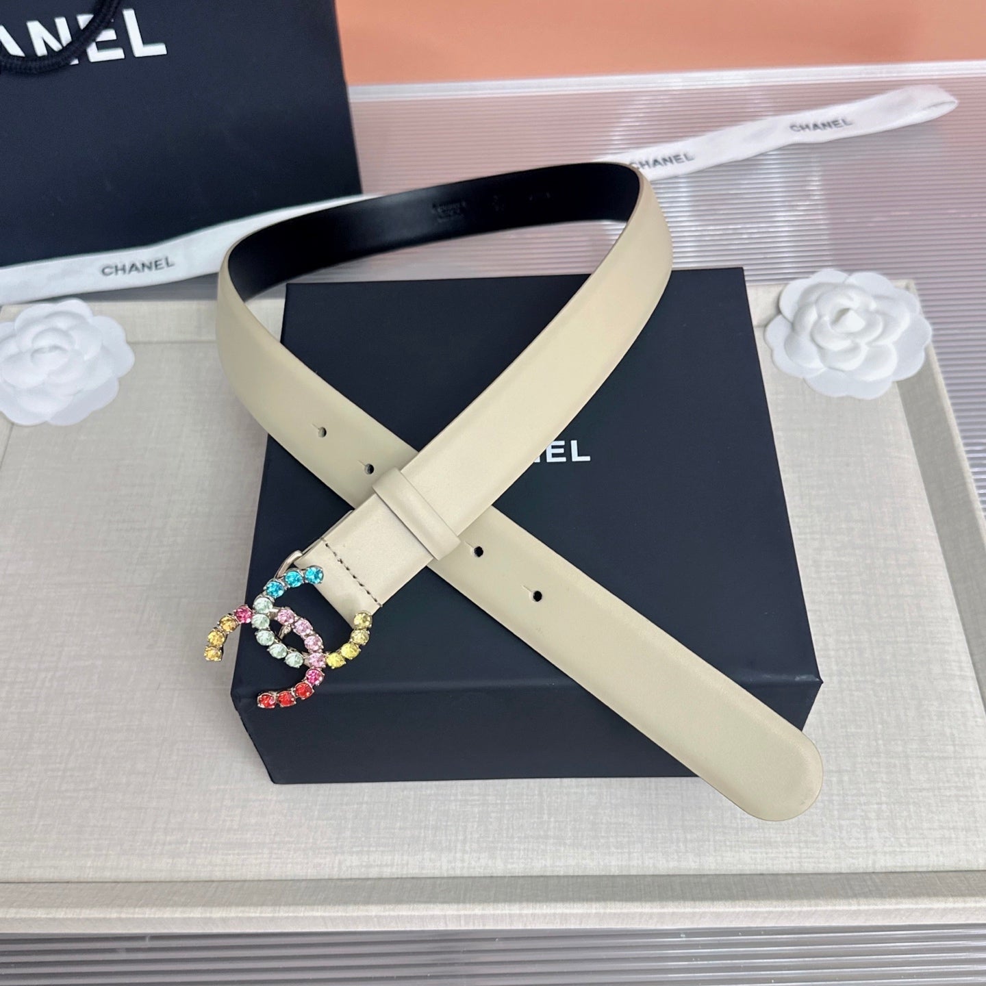 Chanel 2026 Multi-Colored Crystals Belt 30mm 210283