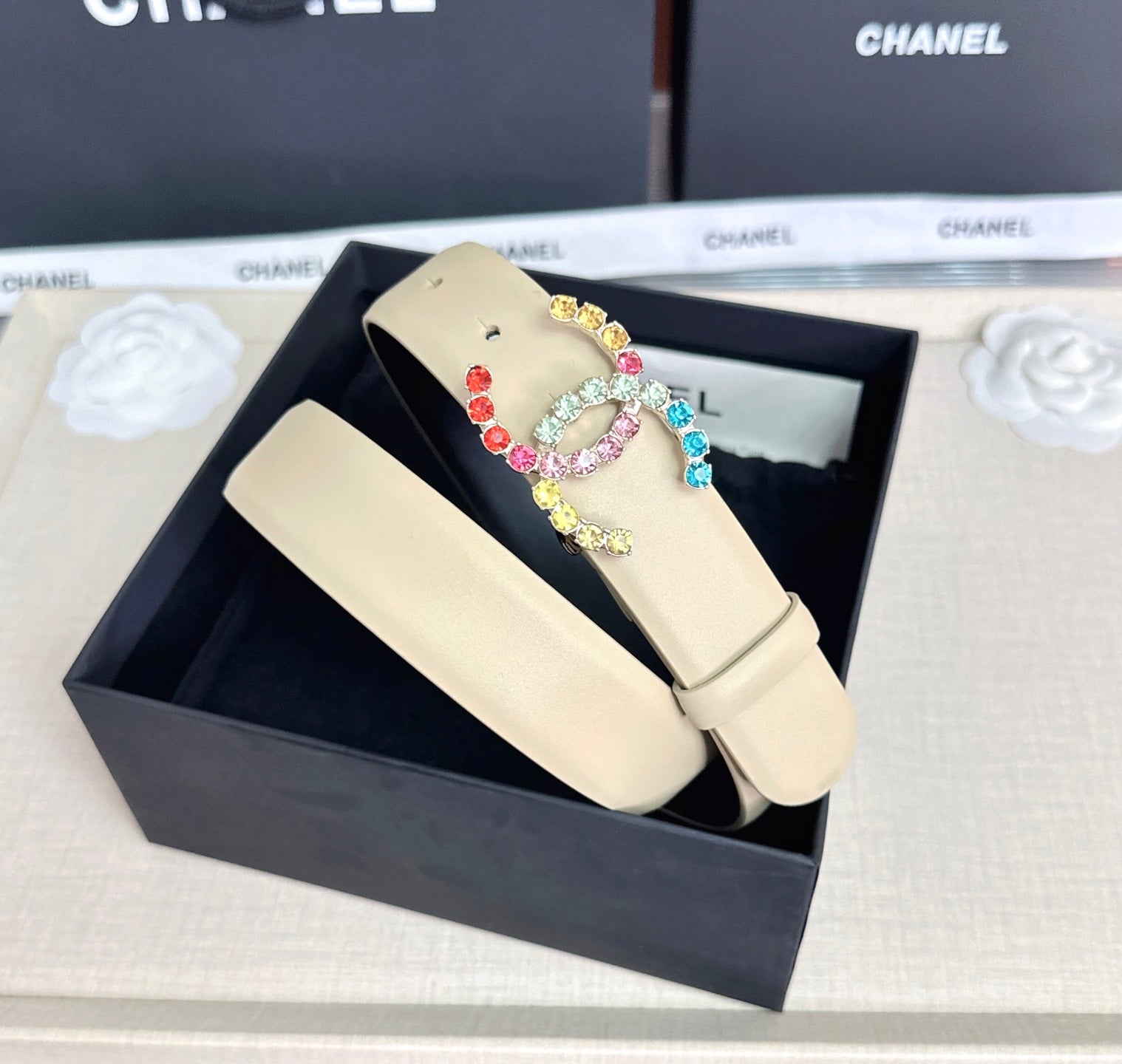 Chanel 2026 Multi-Colored Crystals Belt 30mm 210283