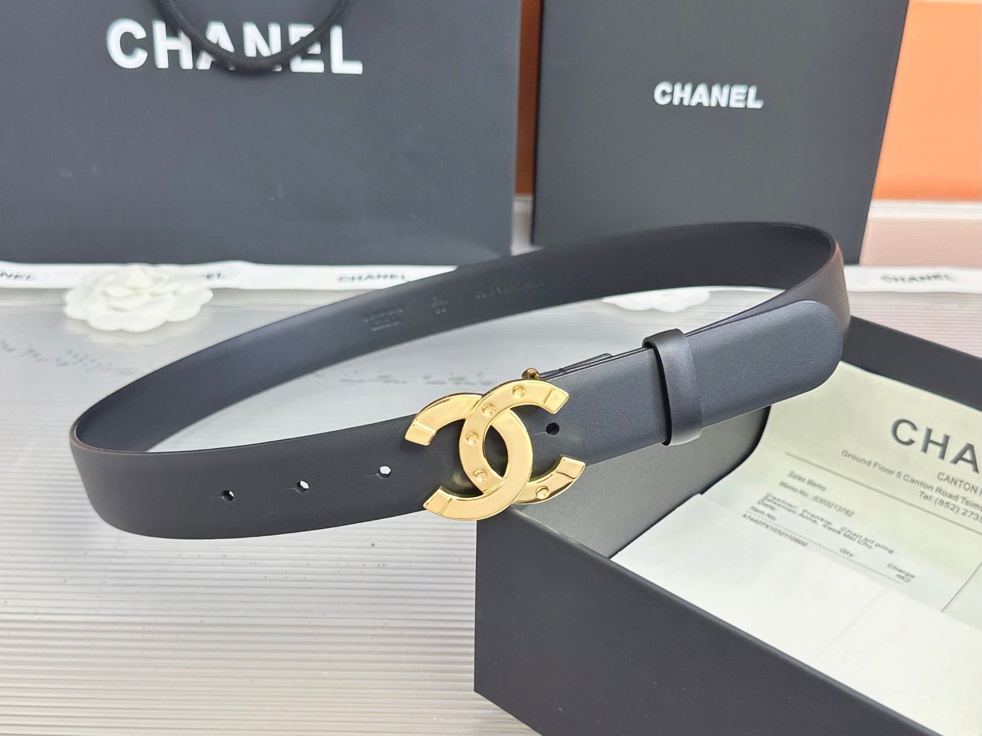 Chanel 2026 Double C Buckle Belt 30mm Cowhide 211912