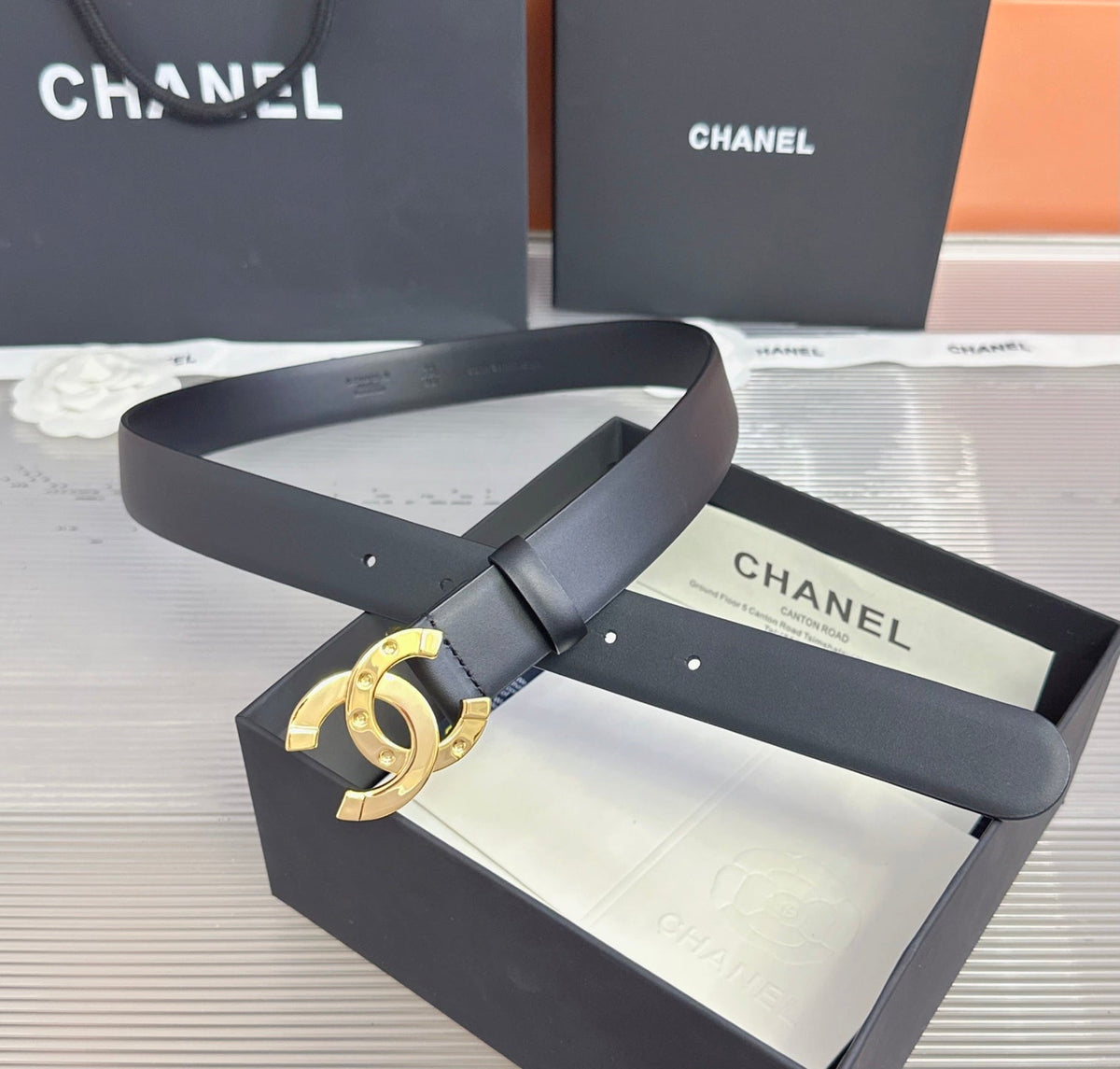 Chanel 2026 Double C Buckle Belt 30mm Cowhide 211912
