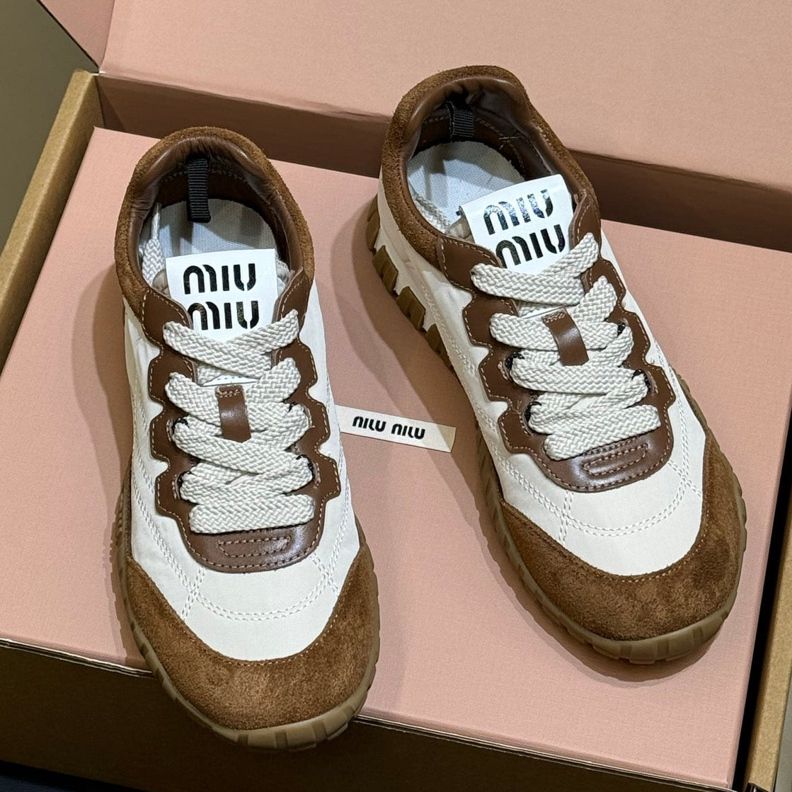 Miu Miu 2026 Tyre Sneaker Brown  Leather Suede 621352