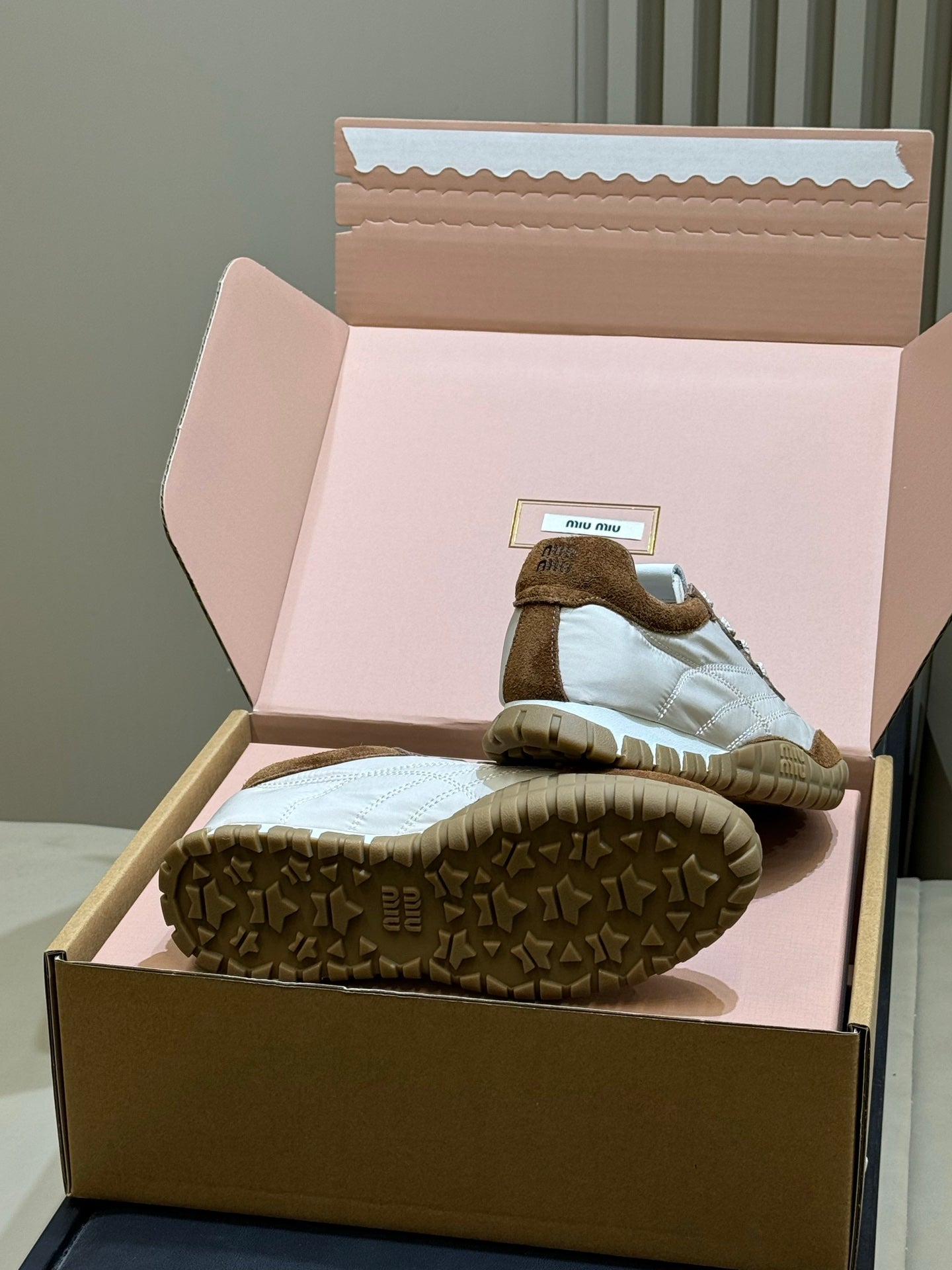 Miu Miu 2026 Tyre Sneaker Brown  Leather Suede 621352