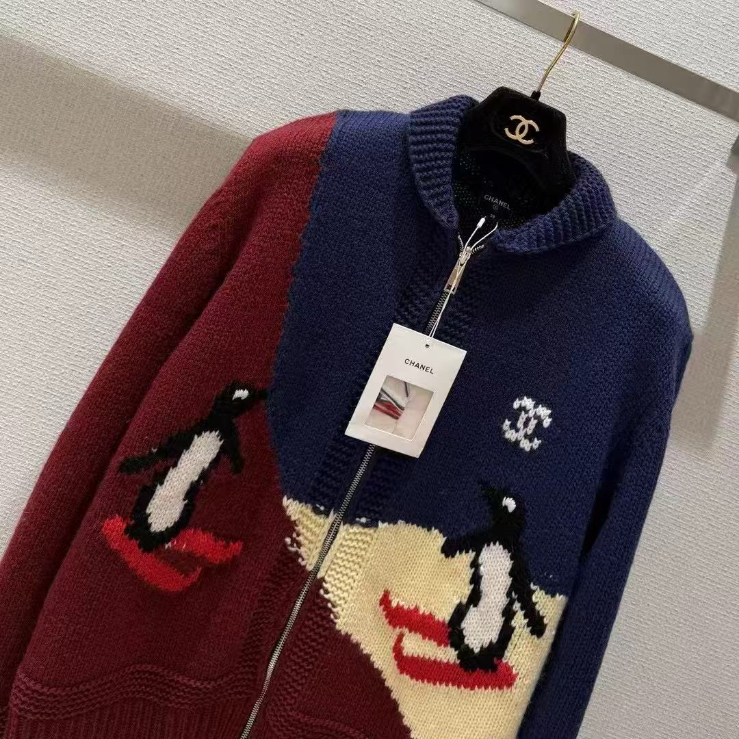 Chanel 2026 Cardigan Blue Mix Colors Cashmere
