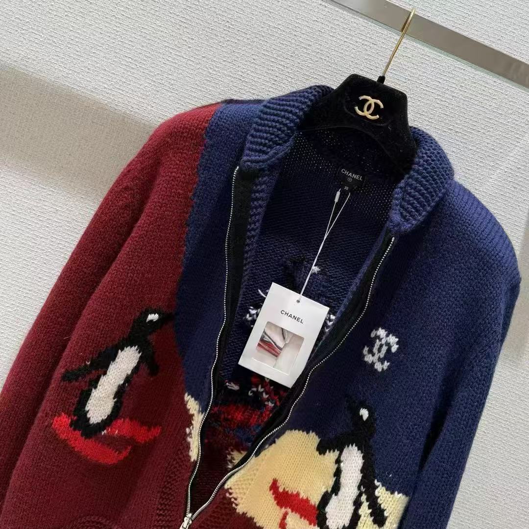 Chanel 2026 Cardigan Blue Mix Colors Cashmere