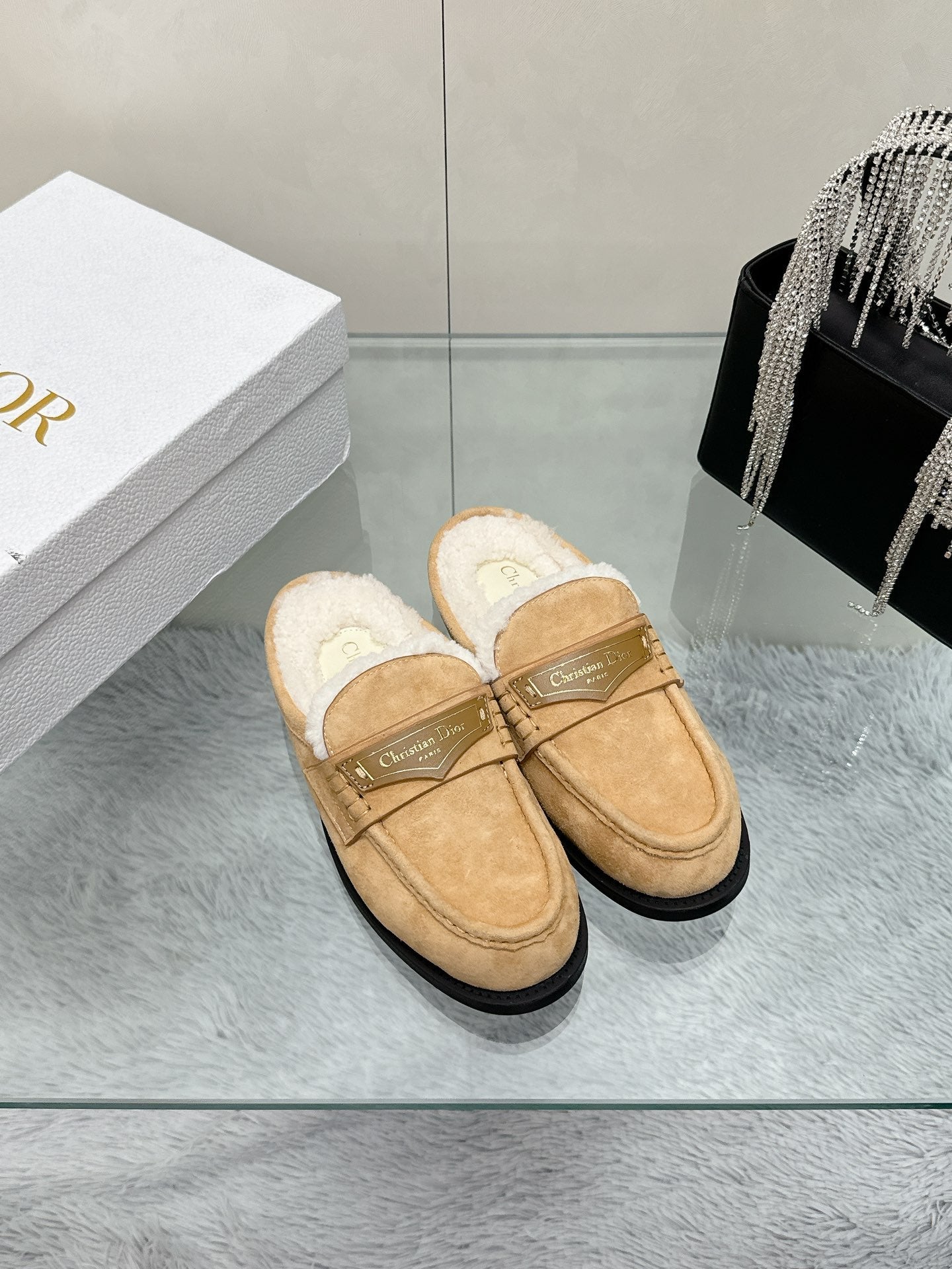 Dior 2026 Boy Mule Tan Suede 966804