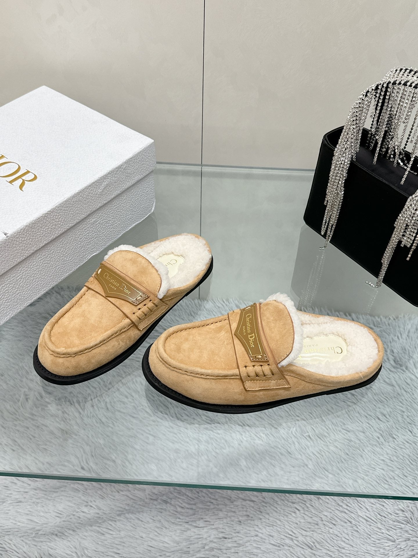 Dior 2026 Boy Mule Tan Suede 966804
