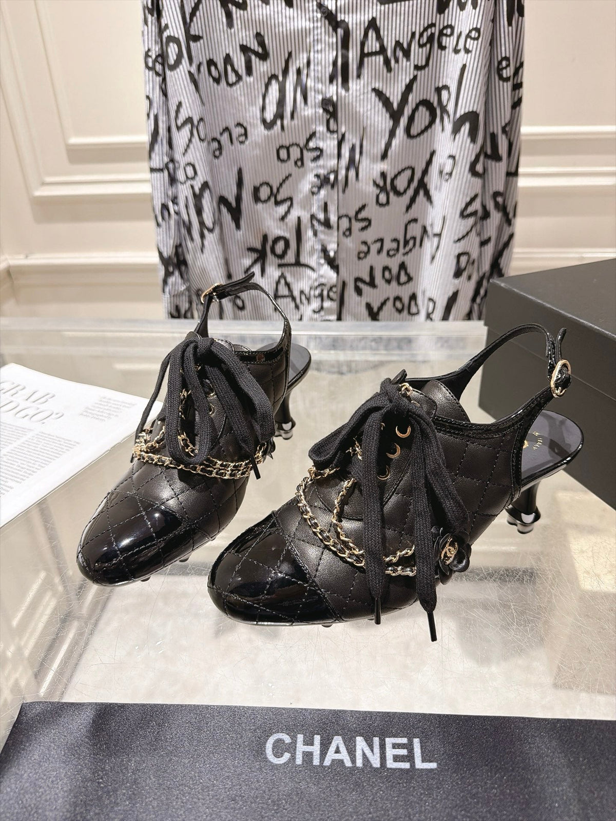 Chanel 2026 Quilted Slingback 70mm Leather 124294