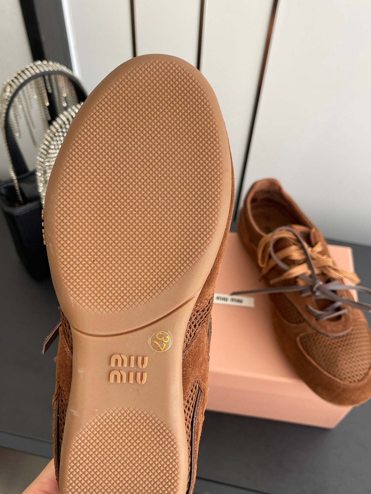 MIU 26 Casual Sneaker Brown Fabric Suede 631629