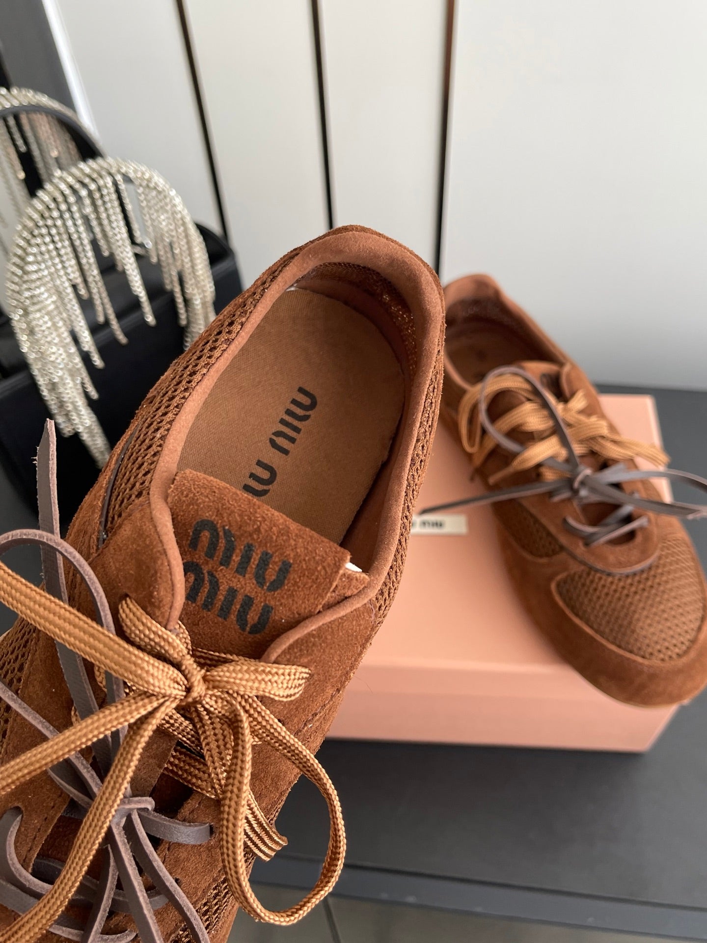 MIU 26 Casual Sneaker Brown Fabric Suede 631629