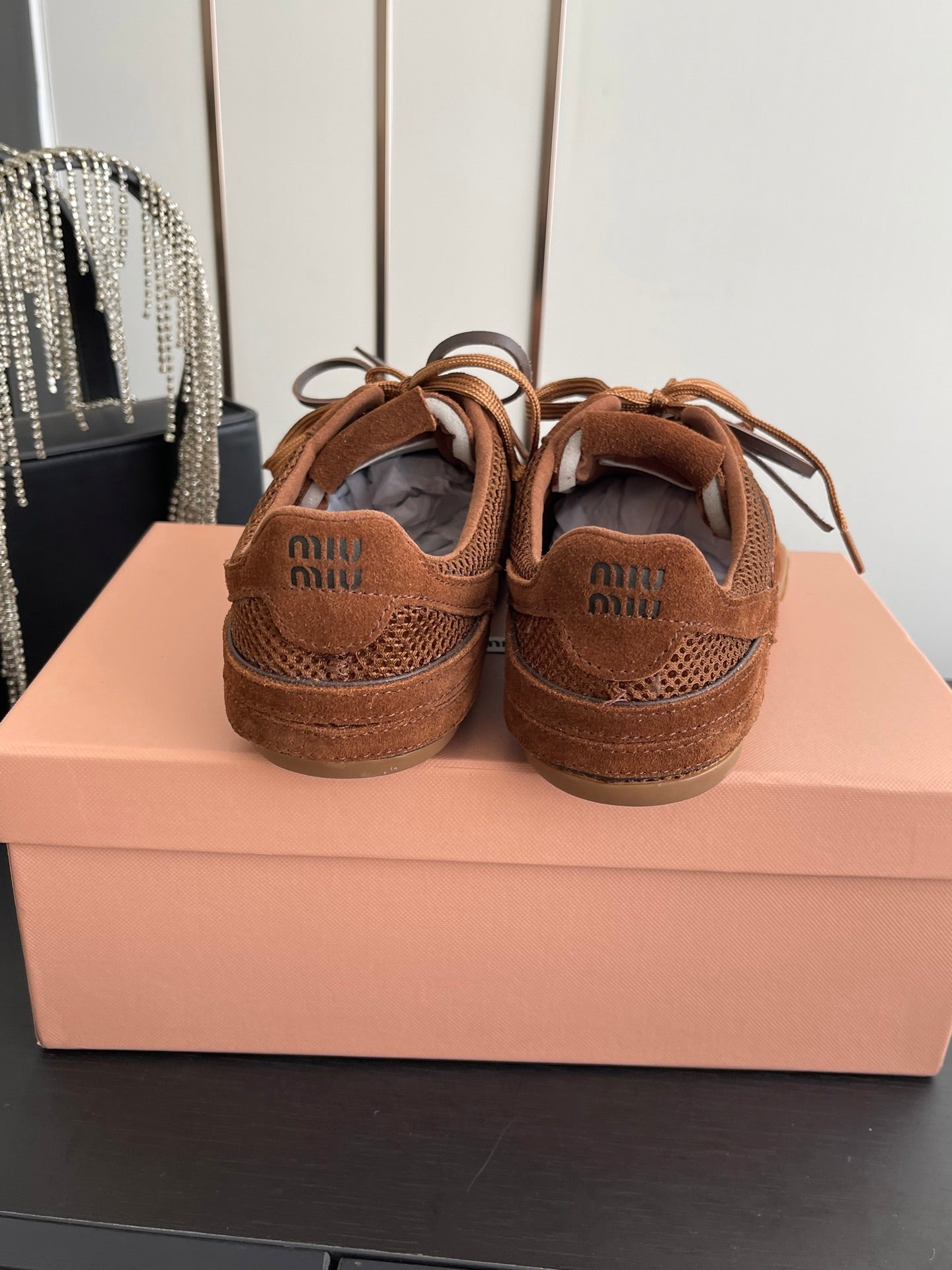 MIU 26 Casual Sneaker Brown Fabric Suede 631629