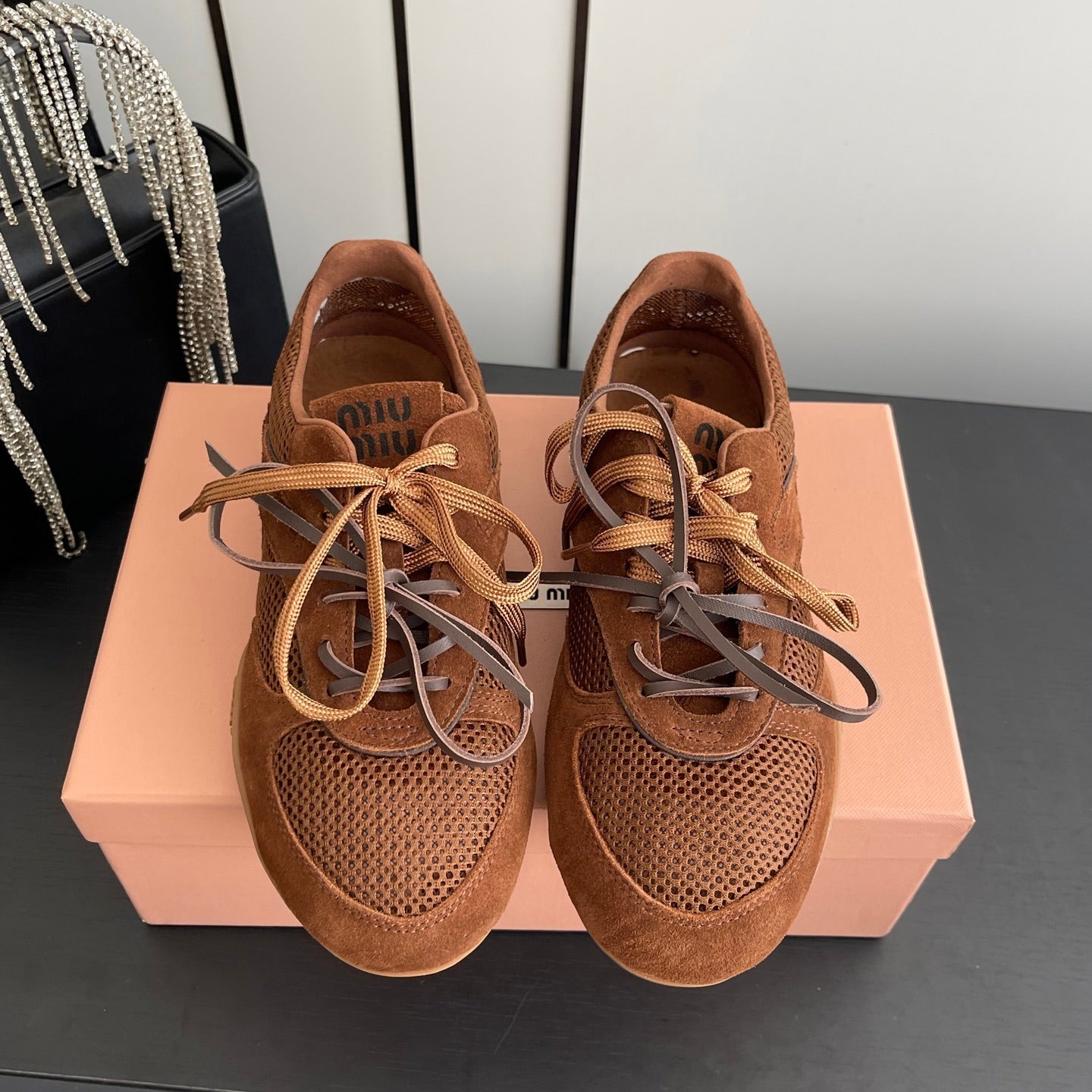 MIU 26 Casual Sneaker Brown Fabric Suede 631629