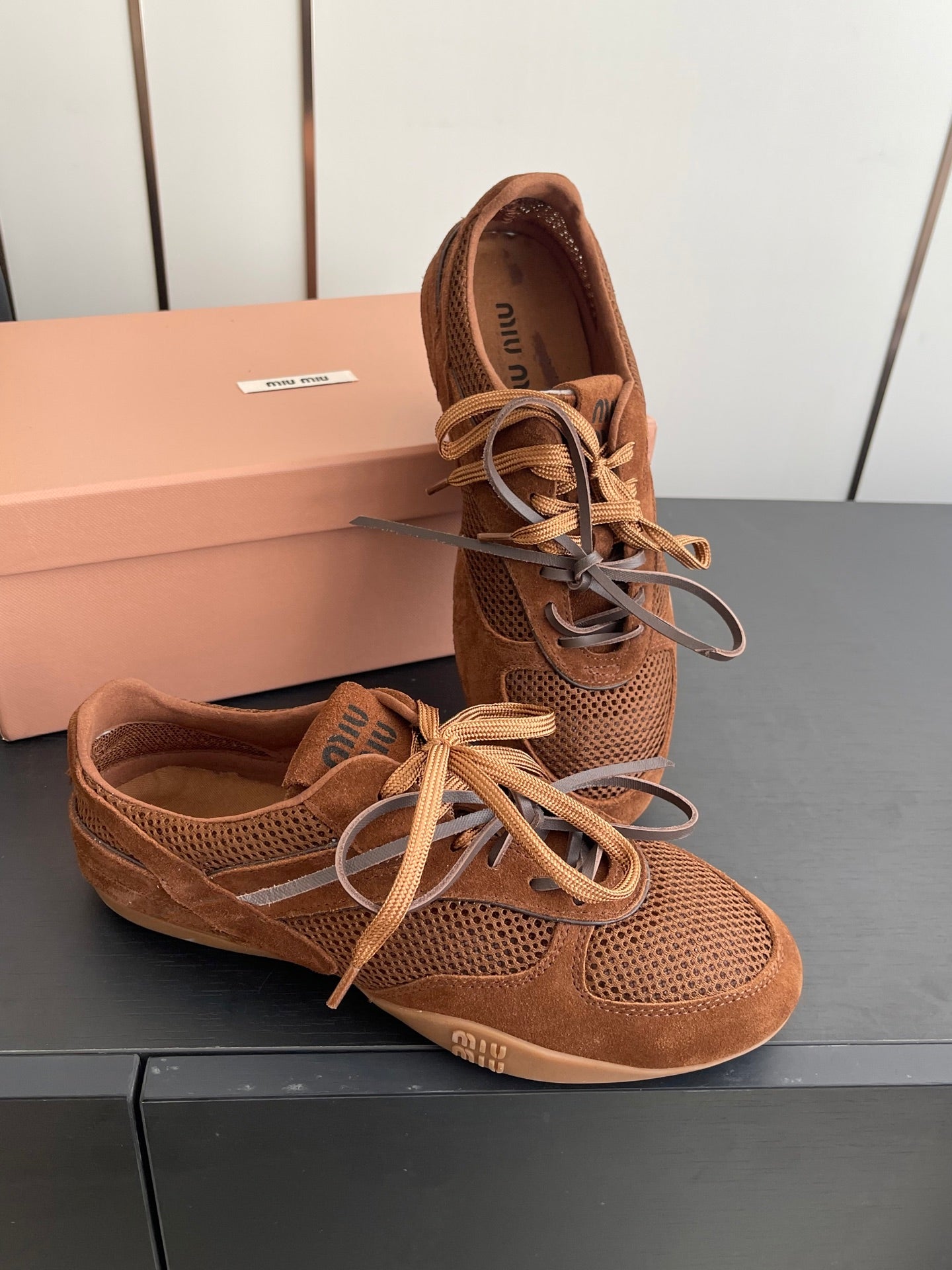 MIU 26 Casual Sneaker Brown Fabric Suede 631629