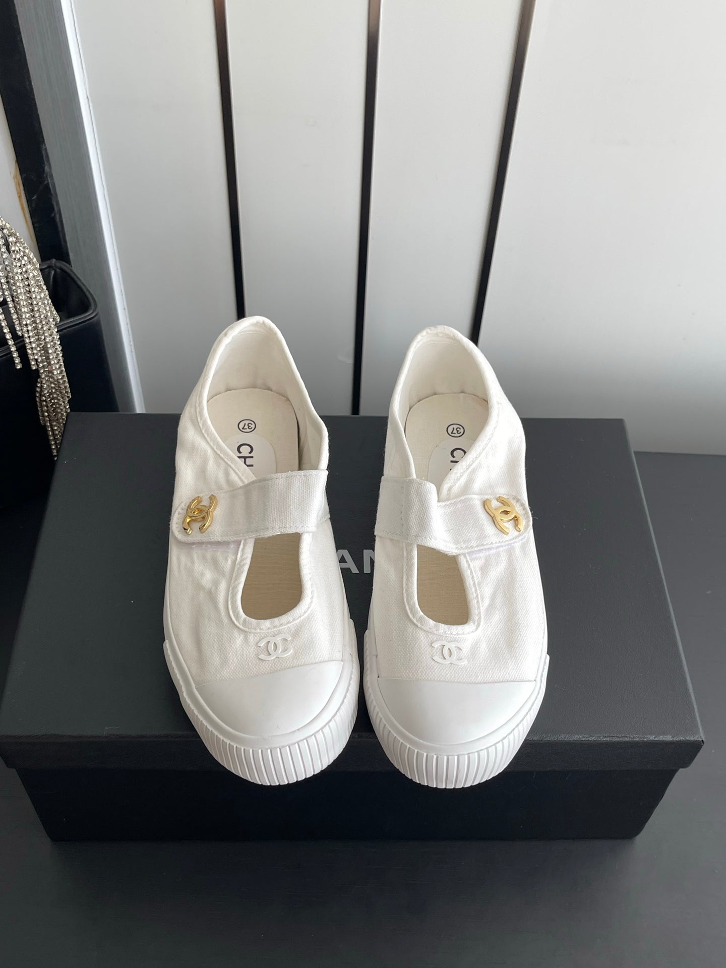 Chanel 2026 Strap Sneakers Canvas 945162