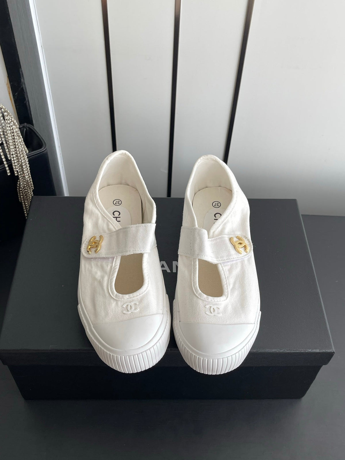 Chanel 2026 Strap Sneakers Canvas 945162