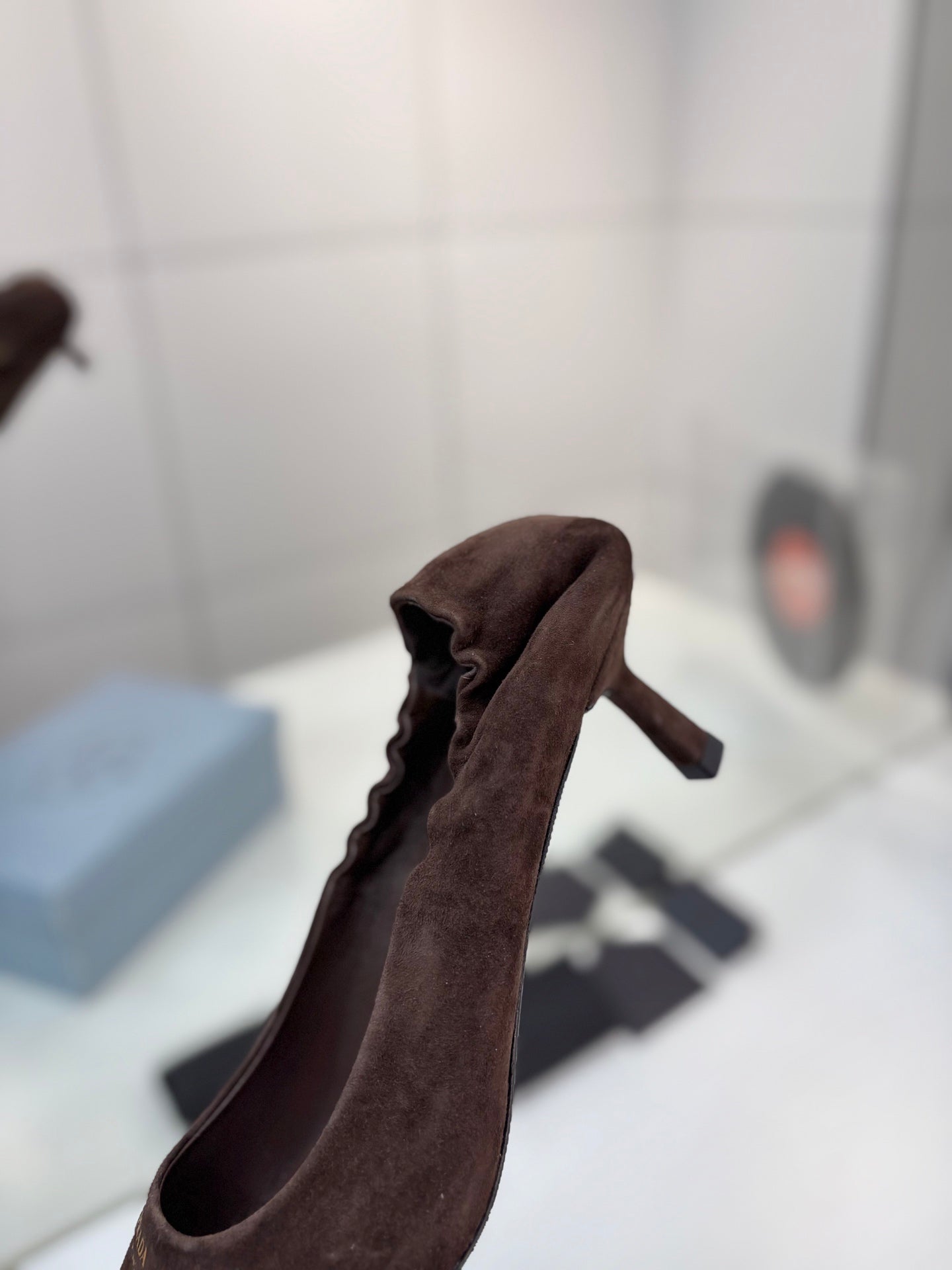 PRA 26S Pointed Toe High Heels 55 Dark Brown Suede 627129