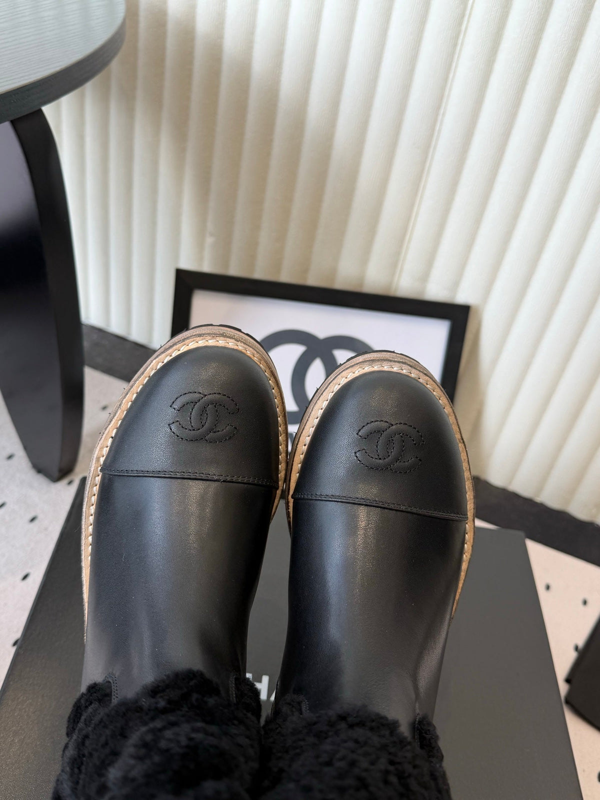 Chanel 2026 Quilted Mid-Calf Boots Suede Leather Wool 189919
