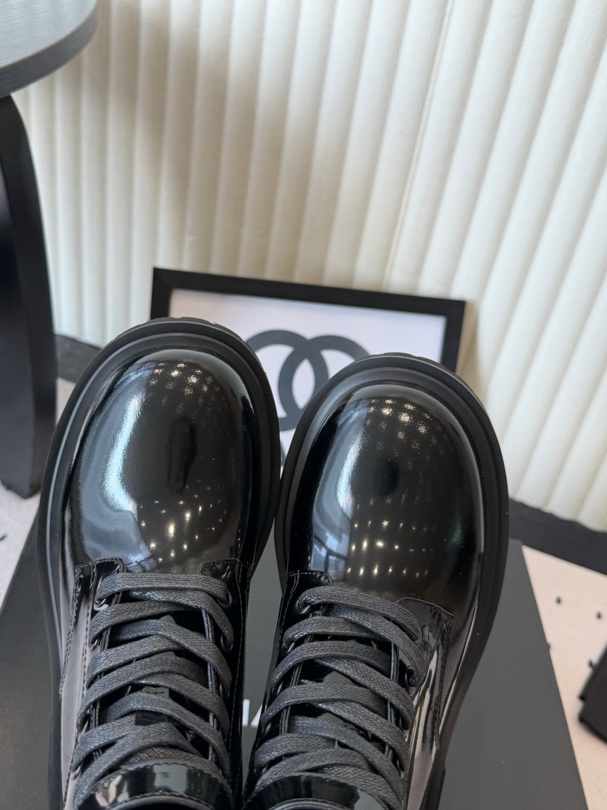 Chanel 2026 Lace Up Combat Boots Suede Leather 189927