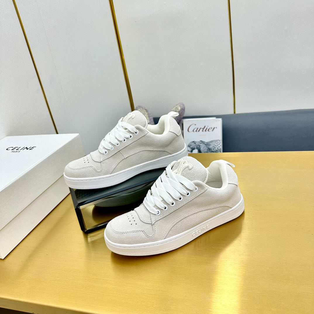 Celine 2026 Low Lace-Up Sneakers Suede Leather 987289