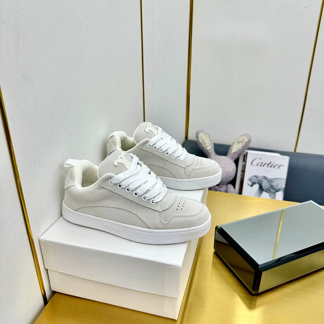 Celine 2026 Low Lace-Up Sneakers Suede Leather 987289