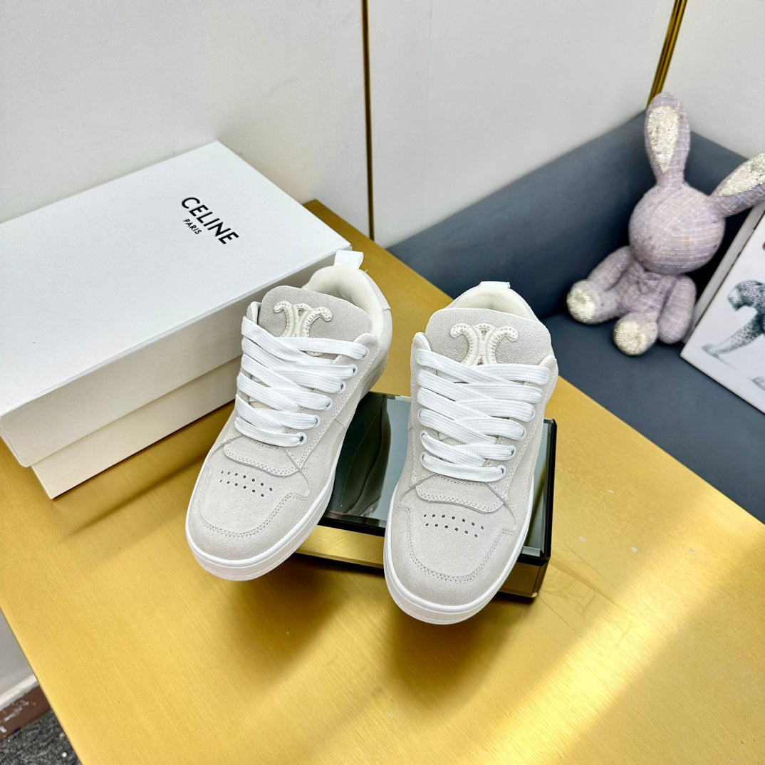 Celine 2026 Low Lace-Up Sneakers Suede Leather 987289