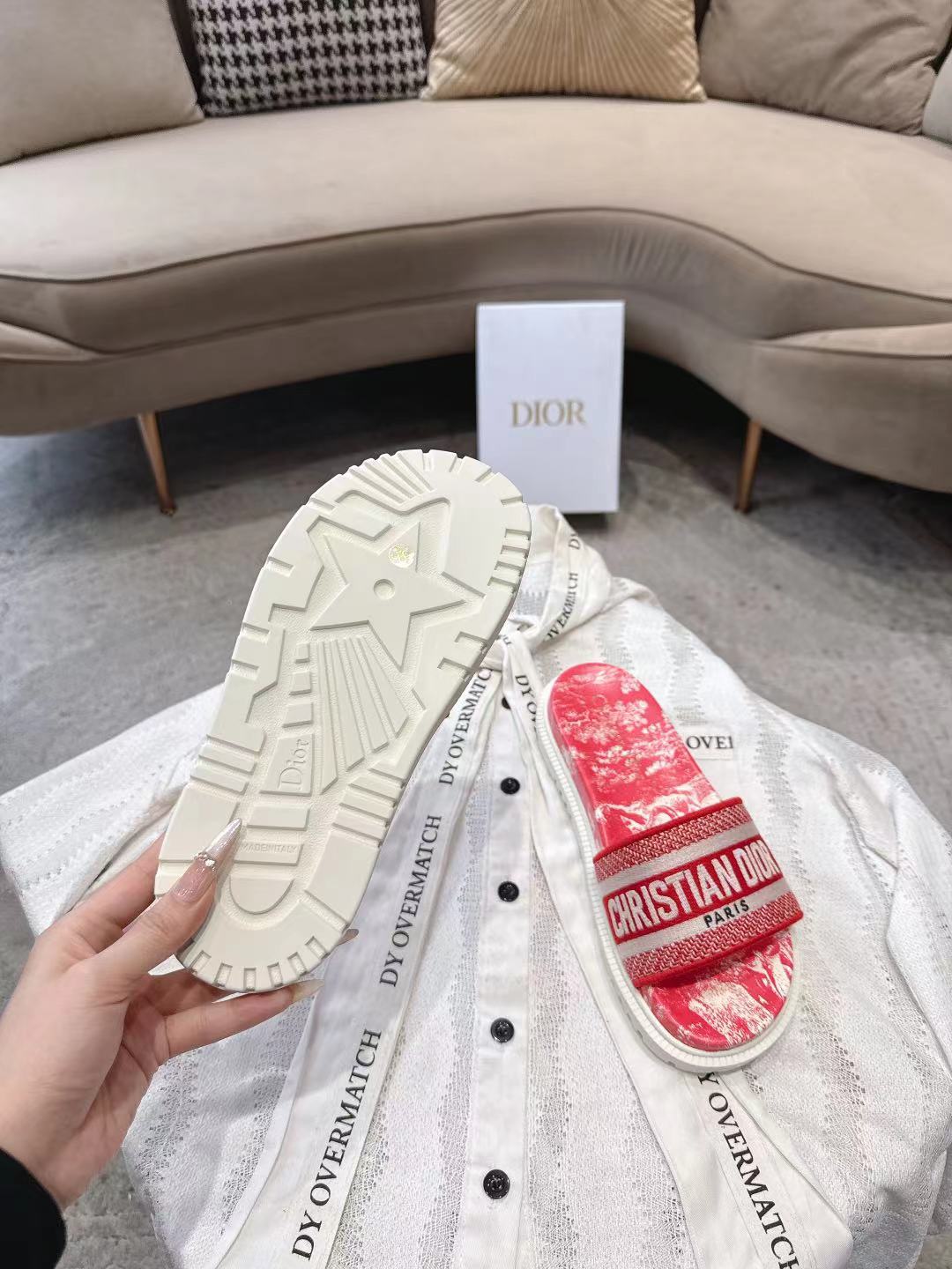 Dior 2026 Embroidered Dway Slide Fabric 944470