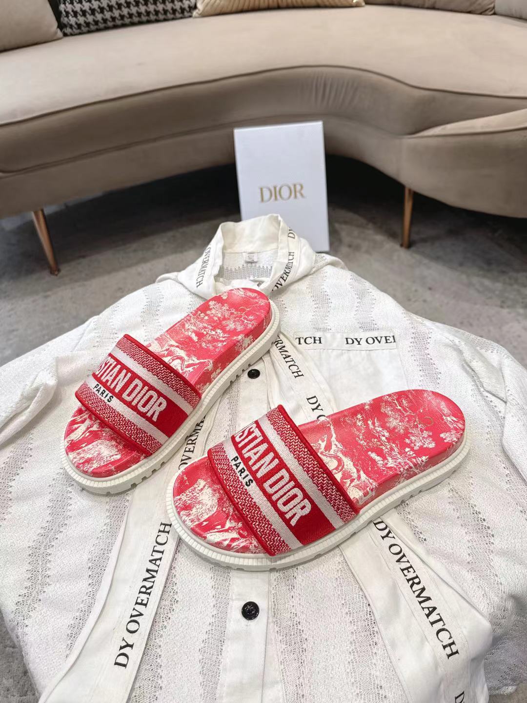 Dior 2026 Embroidered Dway Slide Fabric 944470