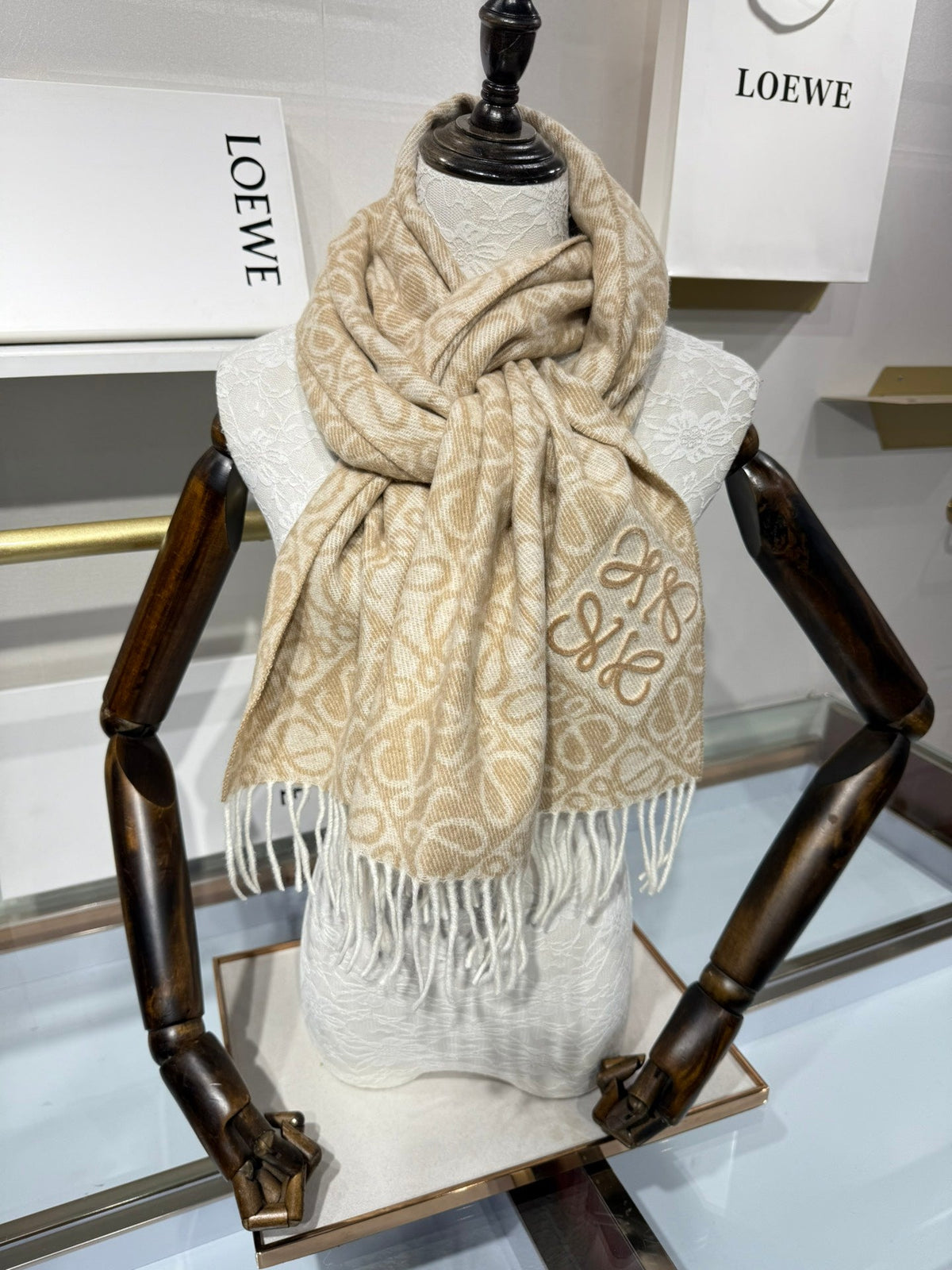 Loewe 2026 Anagram Scarf 180cm Wool And Cashmere 200658