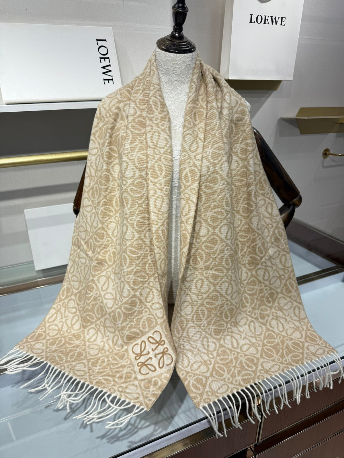 Loewe 2026 Anagram Scarf 180cm Wool And Cashmere 200658