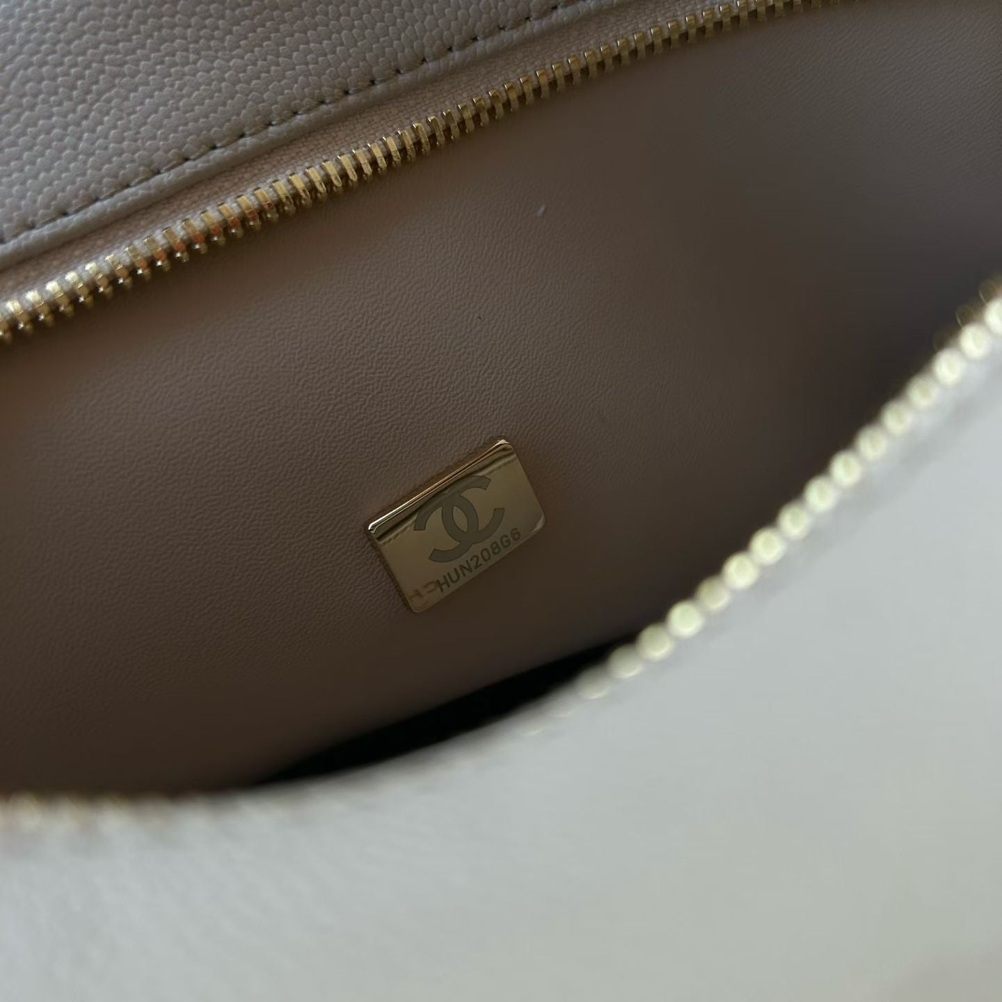 Chanel 2026 Medallion Tote Bag 30cm Light Grey Caviar Cowhide