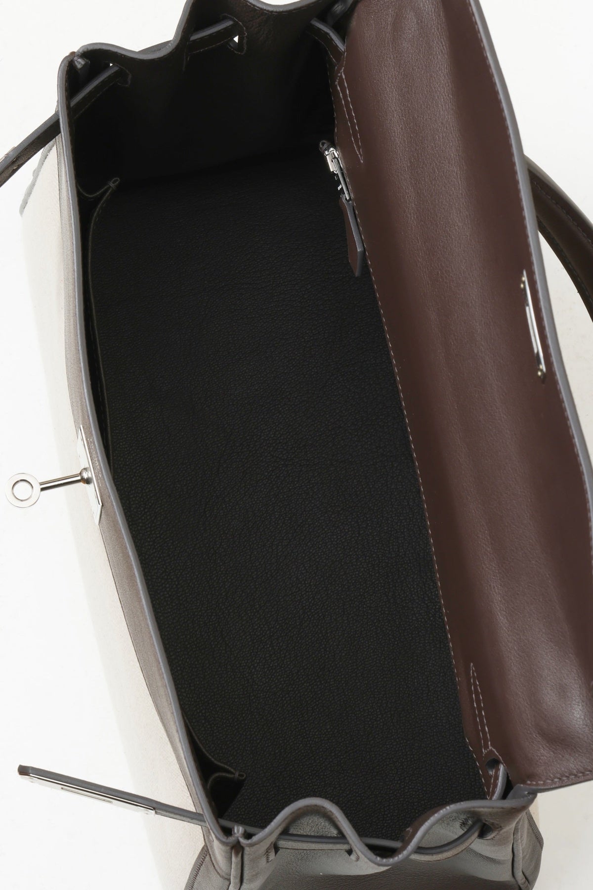 High-end Hermes 2026 Kelly Retourne Bag Leather Canvas
