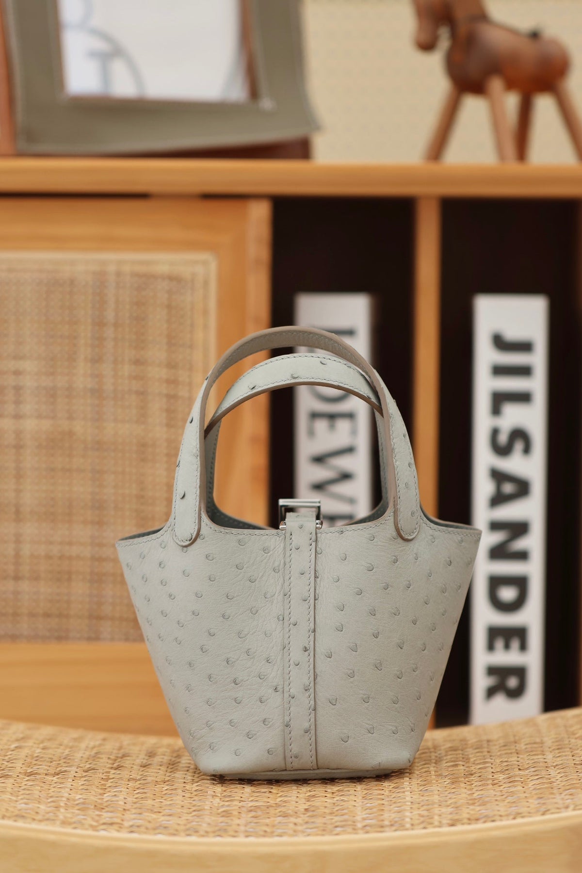 High-end Hermes 2026 Picotin Lock 14 Bag Ostrich Leather