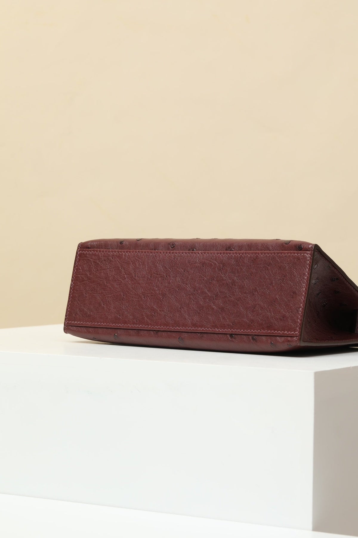High-end Hermes 2026 Kelly Pochette Bag 22cm Ostrich Leather