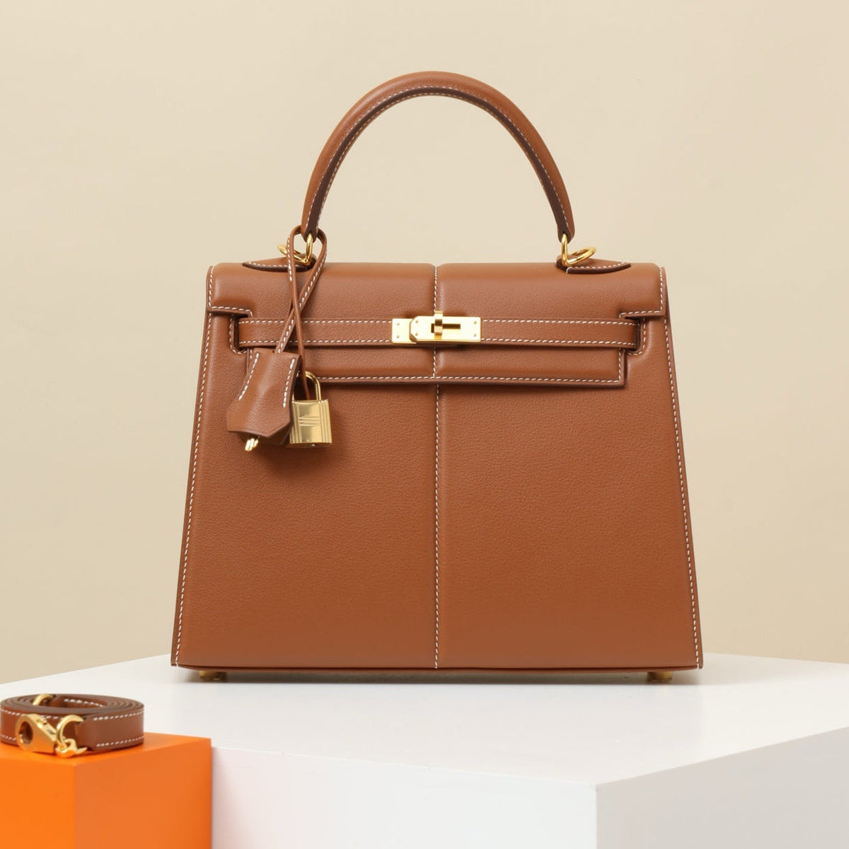 High-end Hermes 2026 Padded Kelly Sellier Bag 25cm Swift Leather