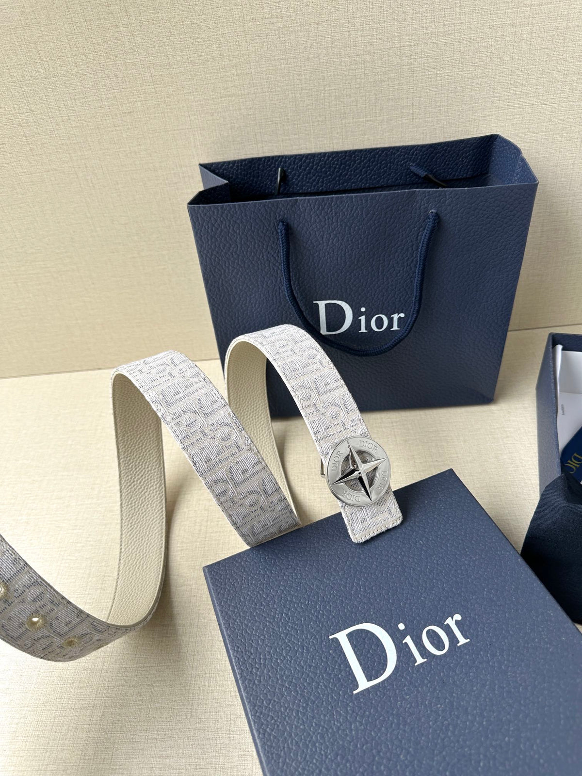Dior 2026 Stone Island Oblique Belt 35mm Canvas Leather