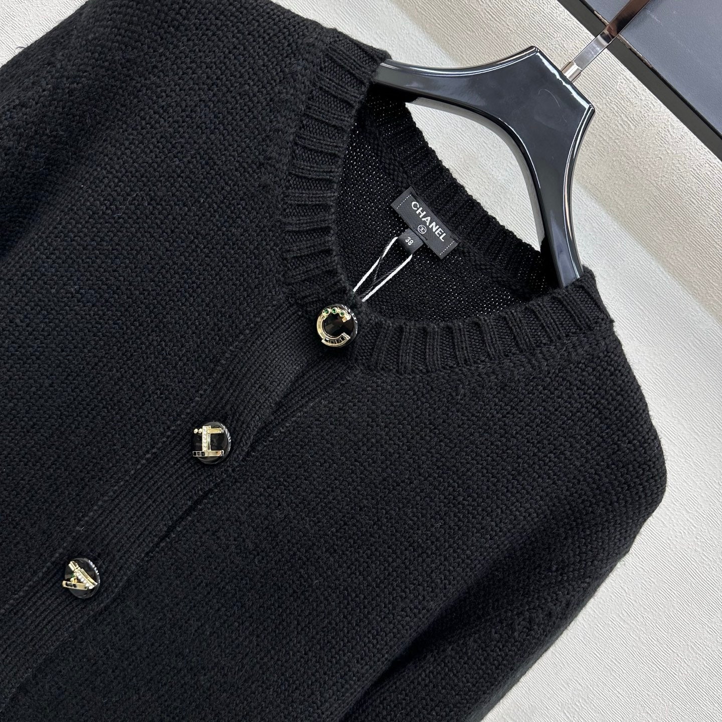Chanel 2026 Letter-button Knit Cardigan Cashmere 418732