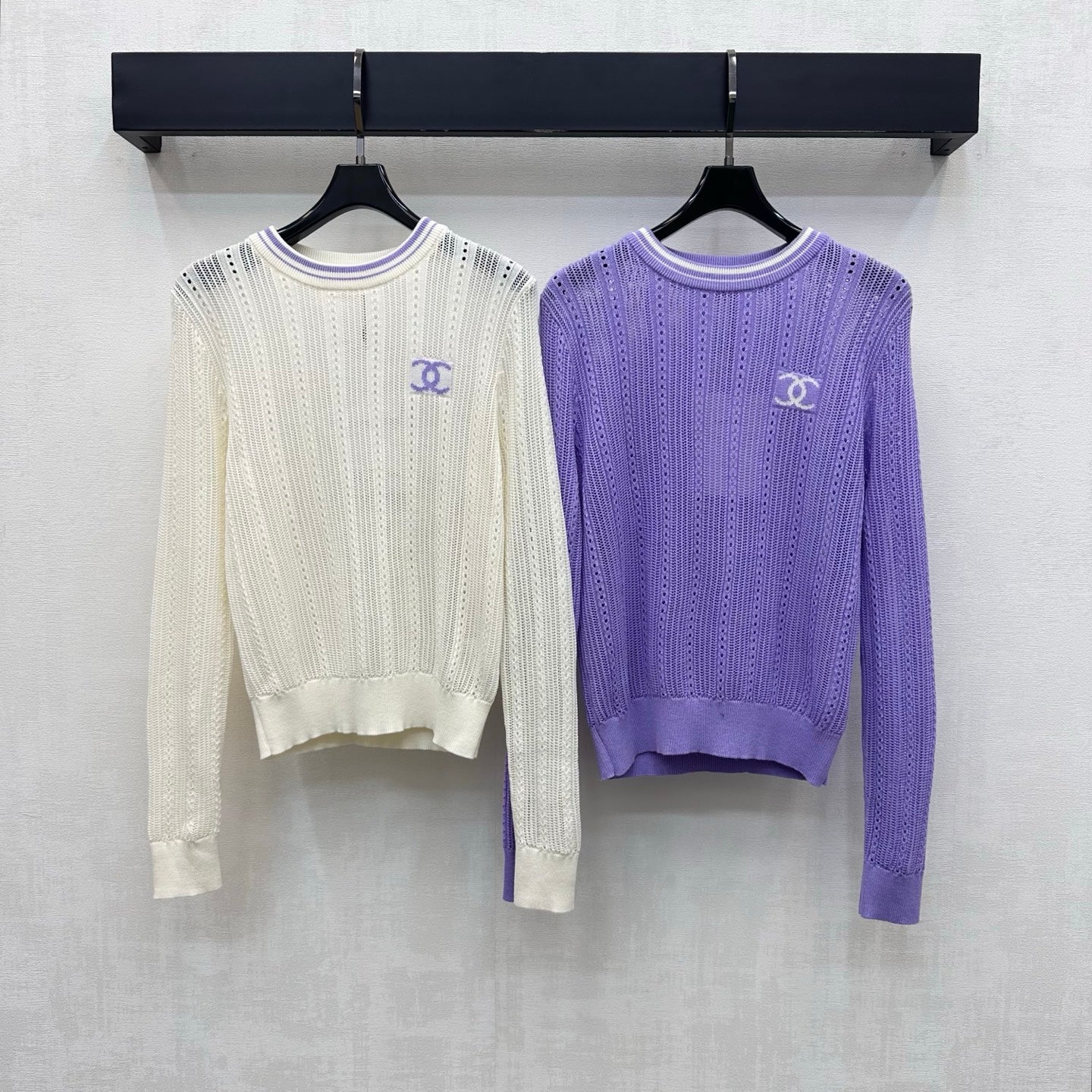 Chanel 2026 Hollow Long-sleeved Knit Top Wool 418615