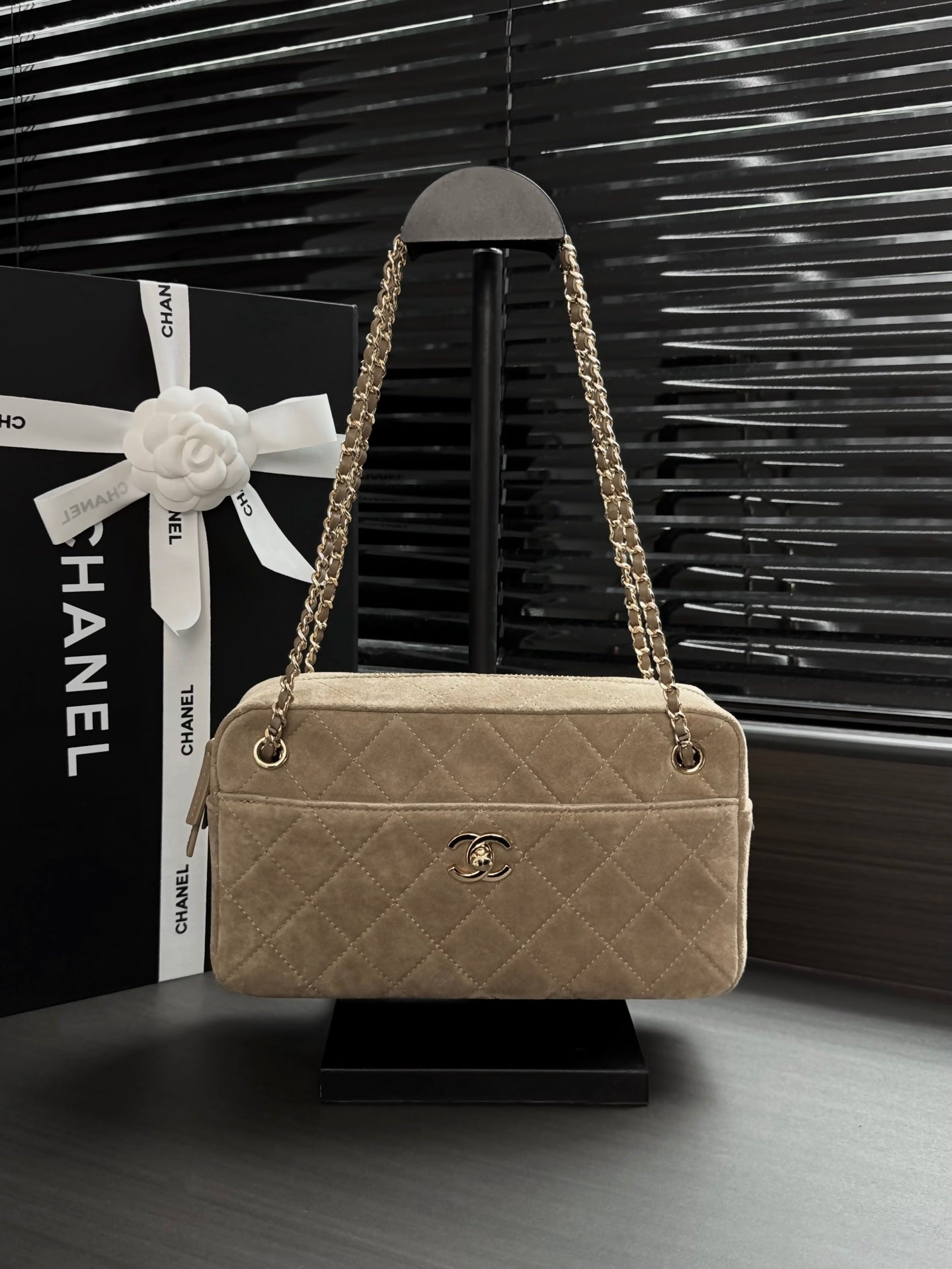 Chanel 2026 Camera Bag 24.5cm Suede Lambskin