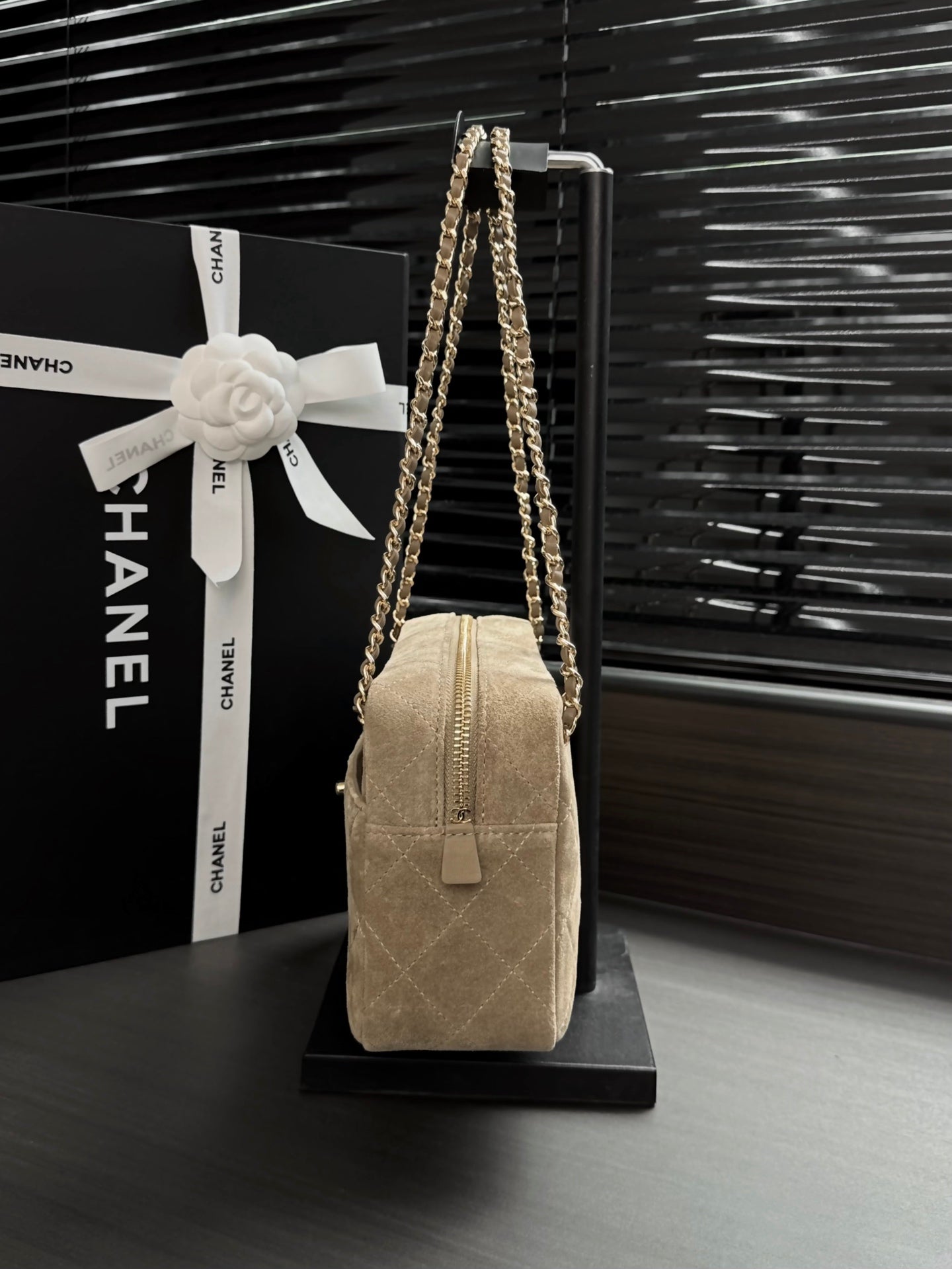 Chanel 2026 Camera Bag 24.5cm Suede Lambskin