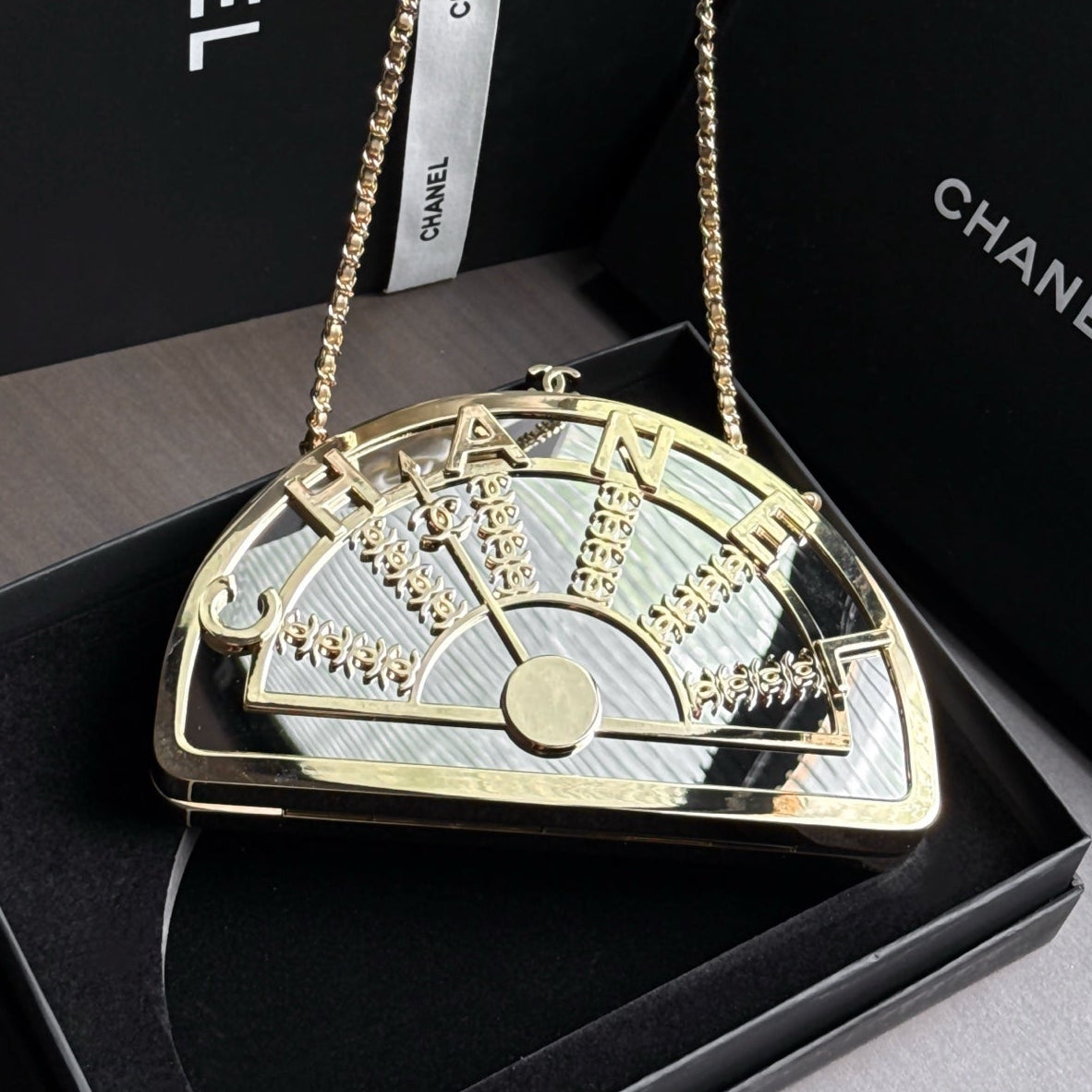 Chanel 2026 Elevator Minaudiere Bga 21.5cm Gold Metal