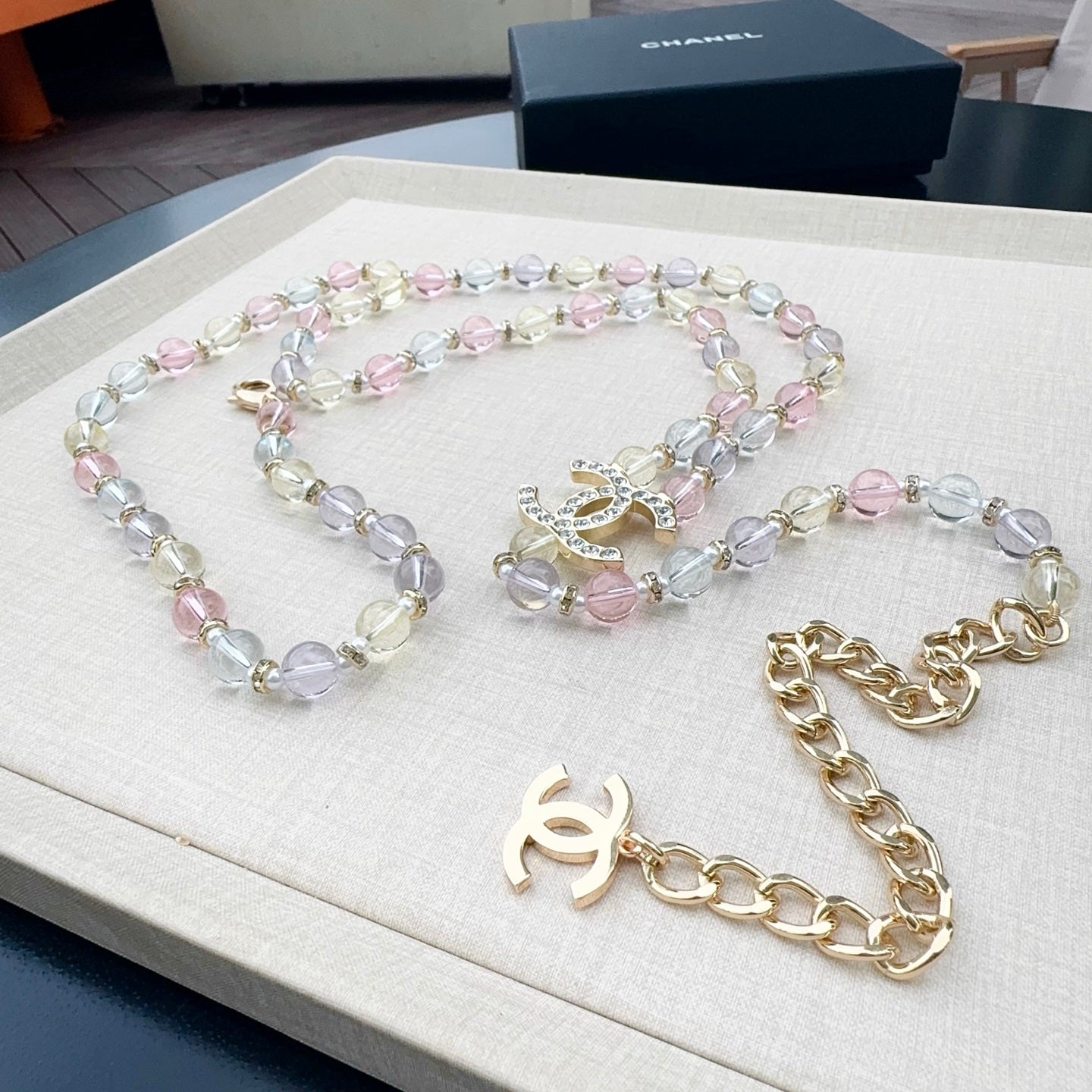 Chanel 2026 Crystal Beads Paired Waist Chain Belt 205833